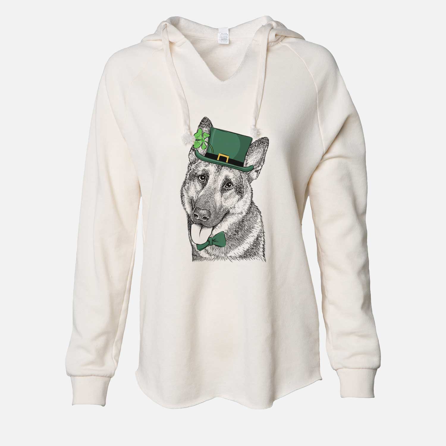 St. Patrick's Whitaker the German Shepherd - Cali Wave Hooded Sweatshirt