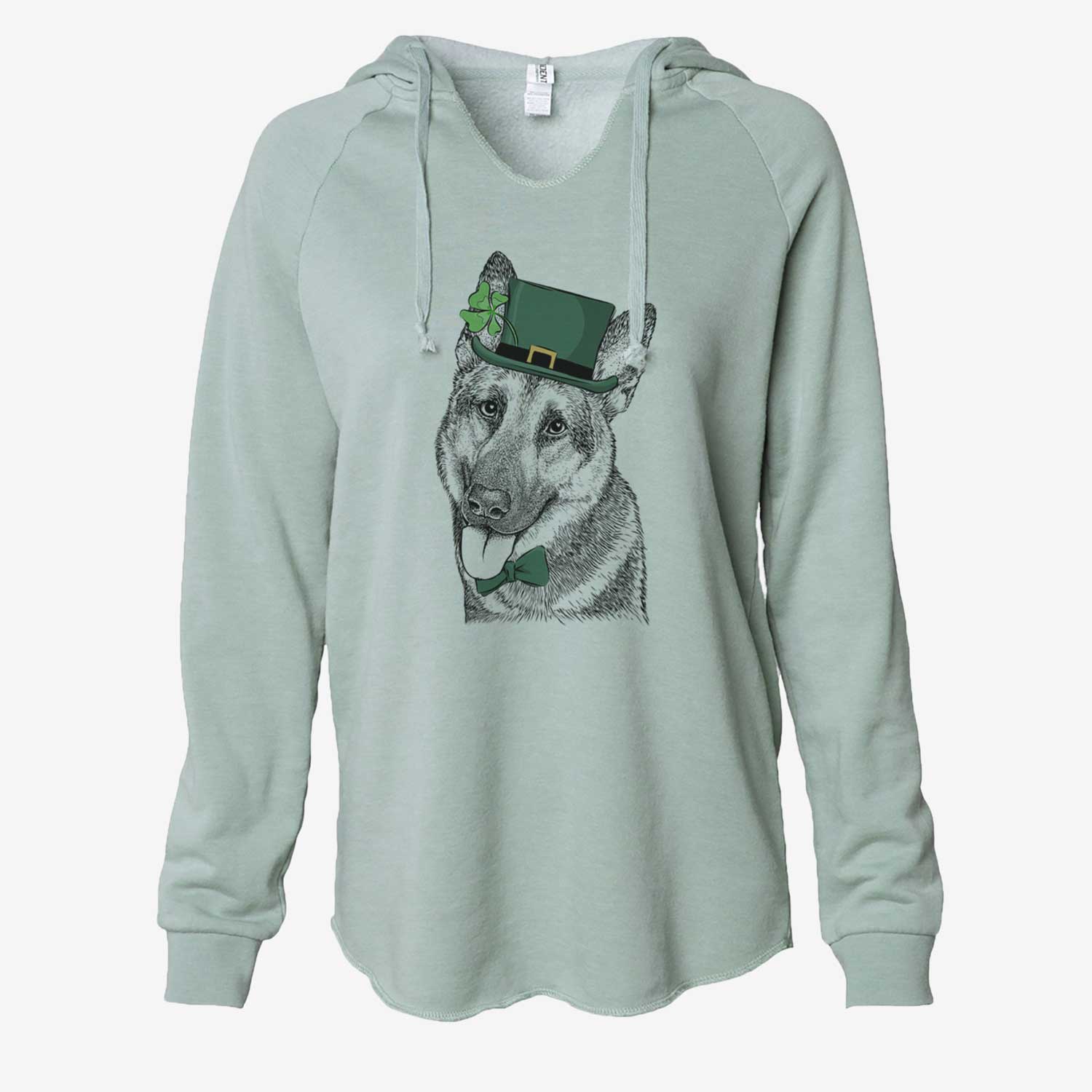 St. Patrick's Whitaker the German Shepherd - Cali Wave Hooded Sweatshirt