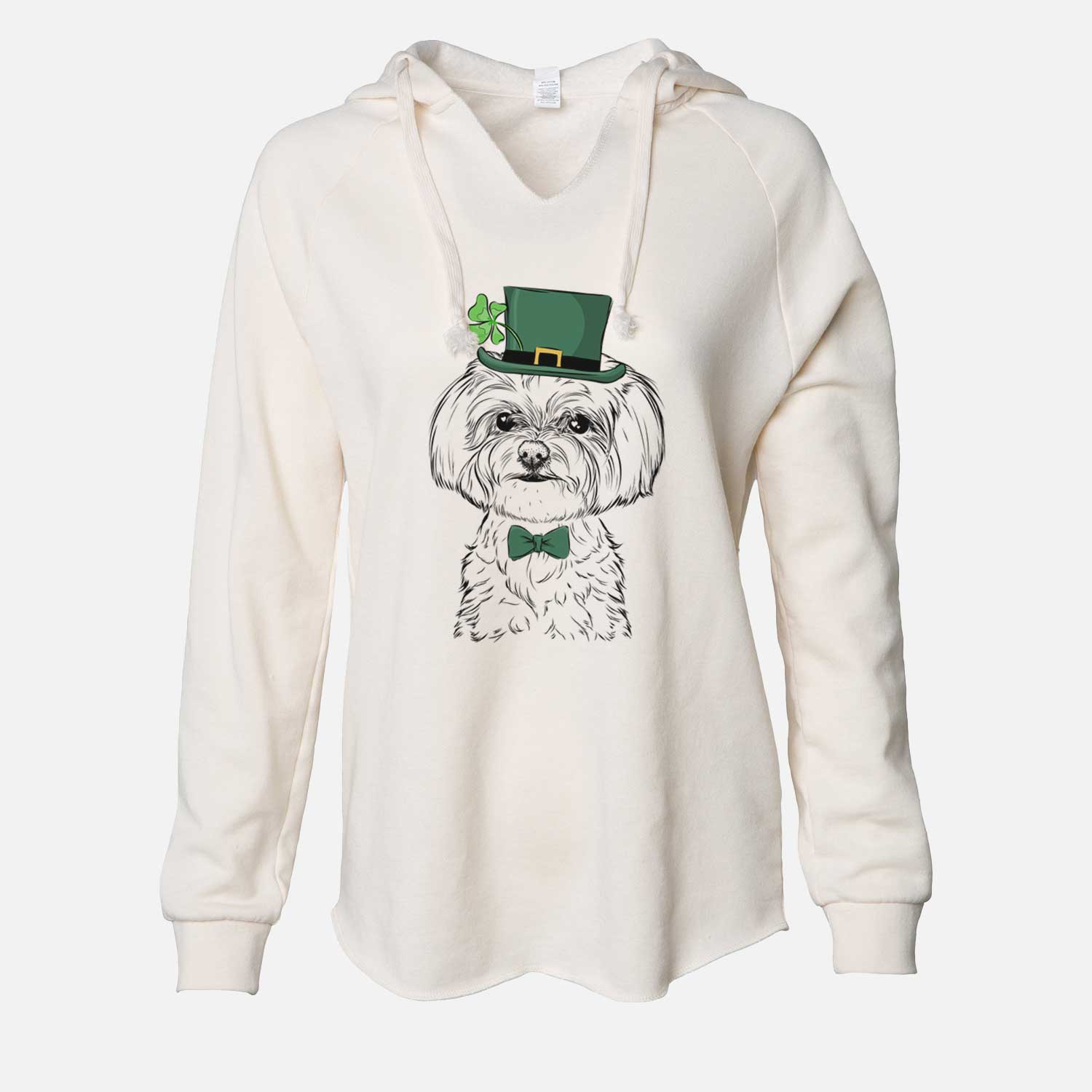 St. Patrick's Willow the Maltese - Cali Wave Hooded Sweatshirt