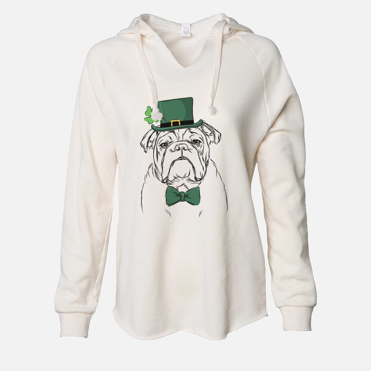 St. Patrick's Winston the English Bulldog - Cali Wave Hooded Sweatshirt