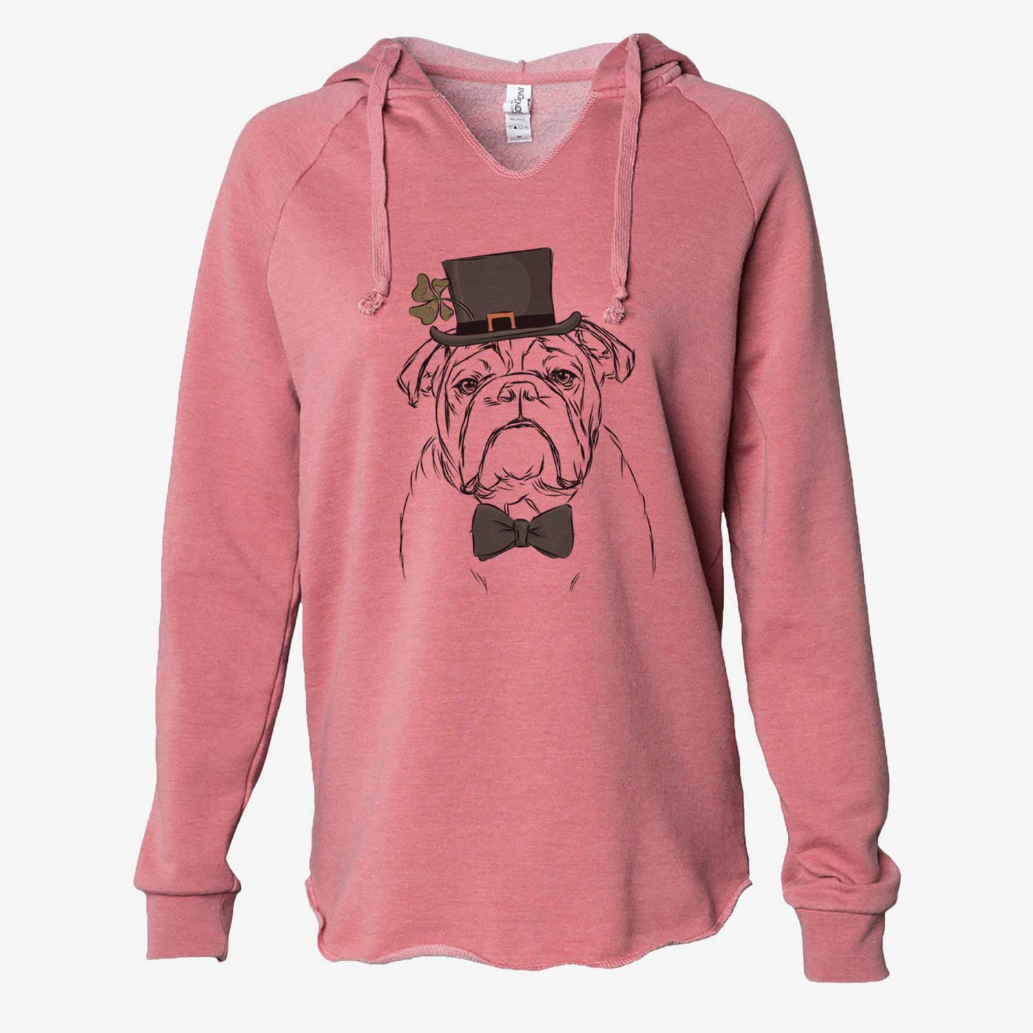 St. Patrick's Winston the English Bulldog - Cali Wave Hooded Sweatshirt