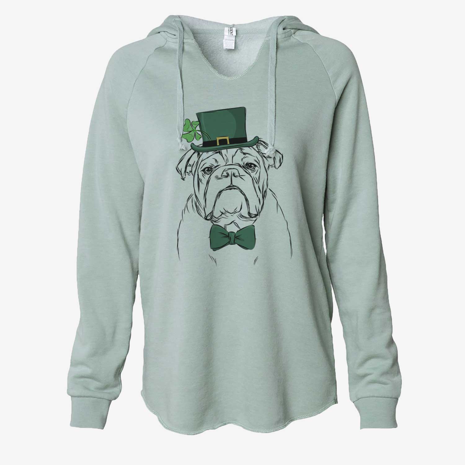 St. Patrick's Winston the English Bulldog - Cali Wave Hooded Sweatshirt