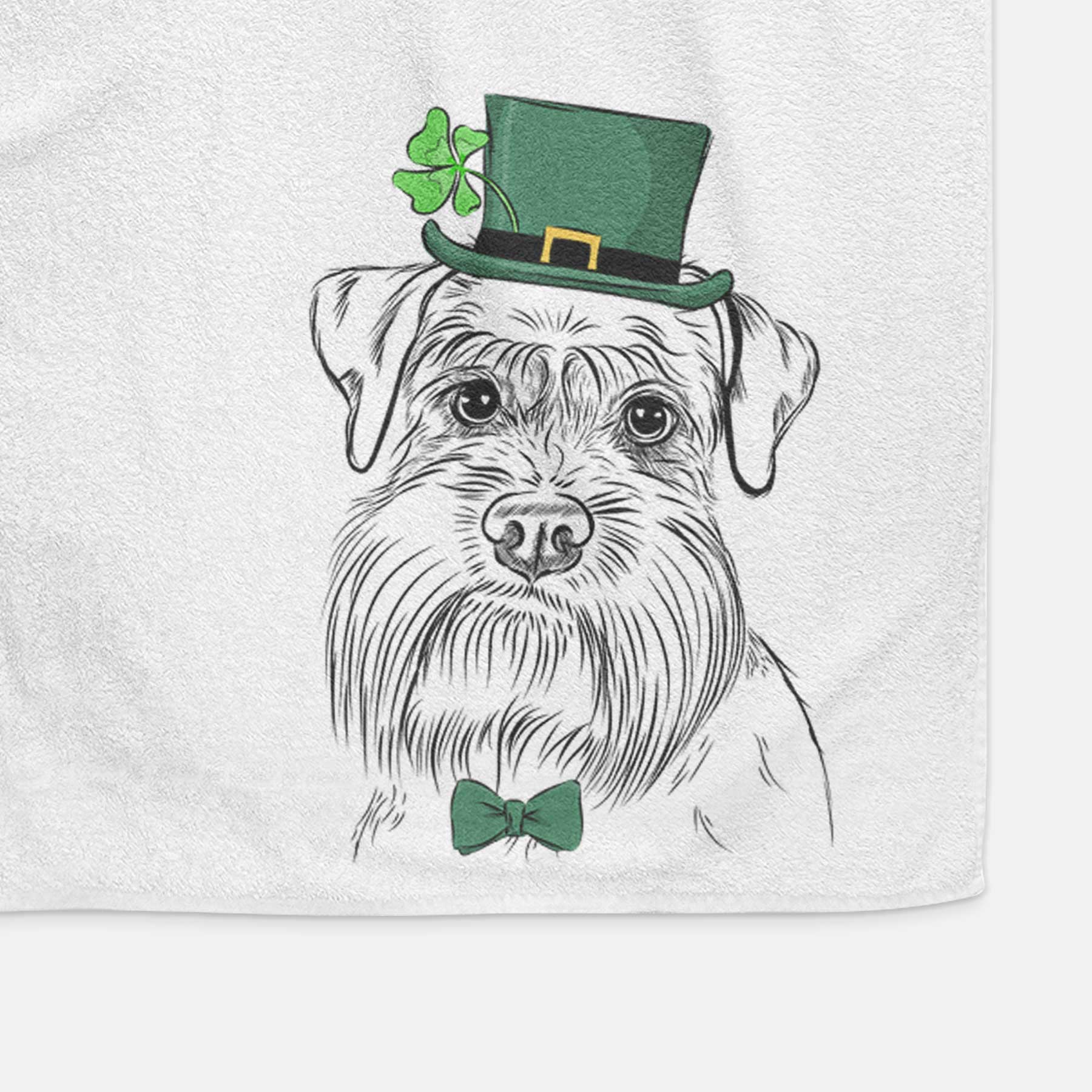 Wrigley the Schnauzer Decorative Hand Towel