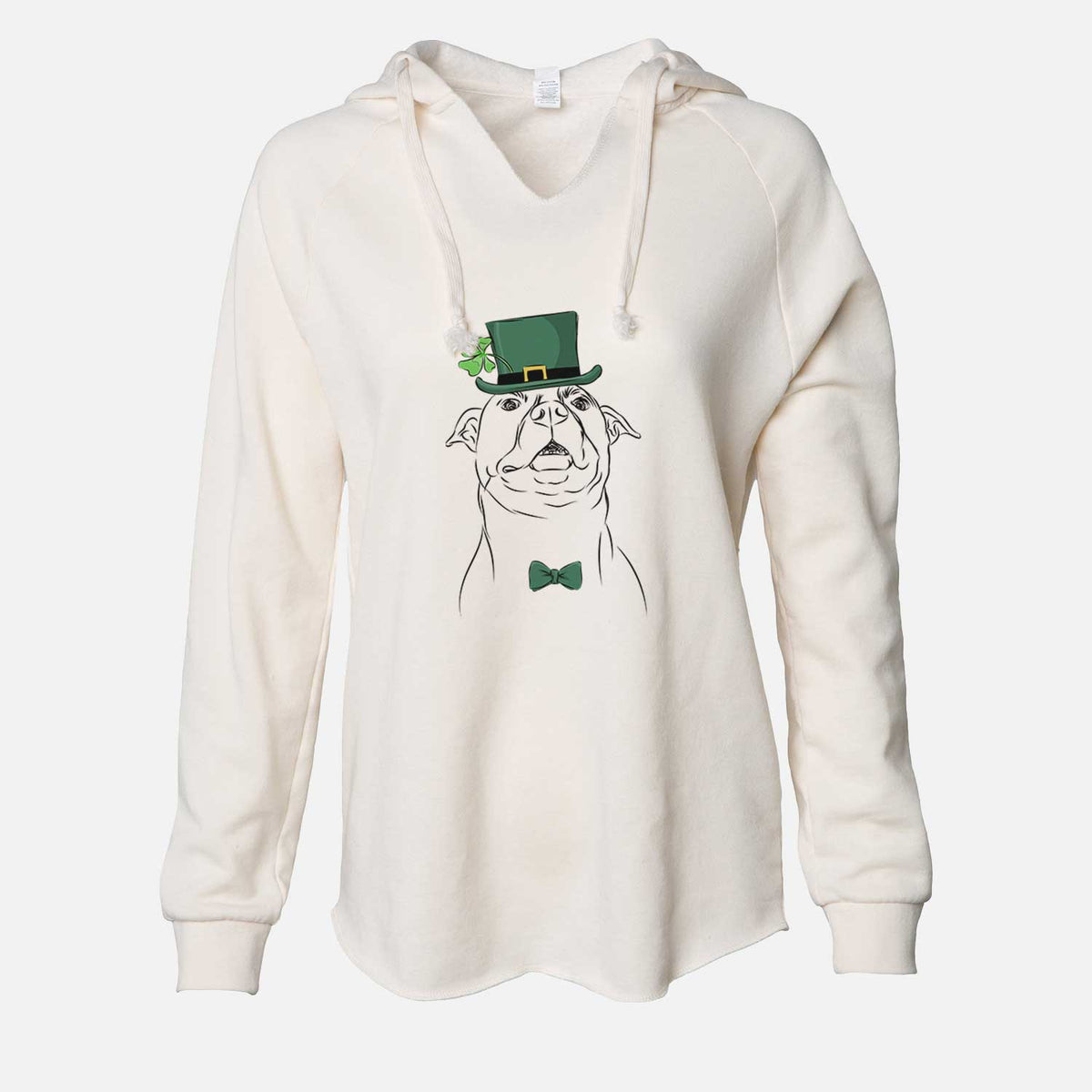 St. Patrick's Zada the Pitbull - Cali Wave Hooded Sweatshirt