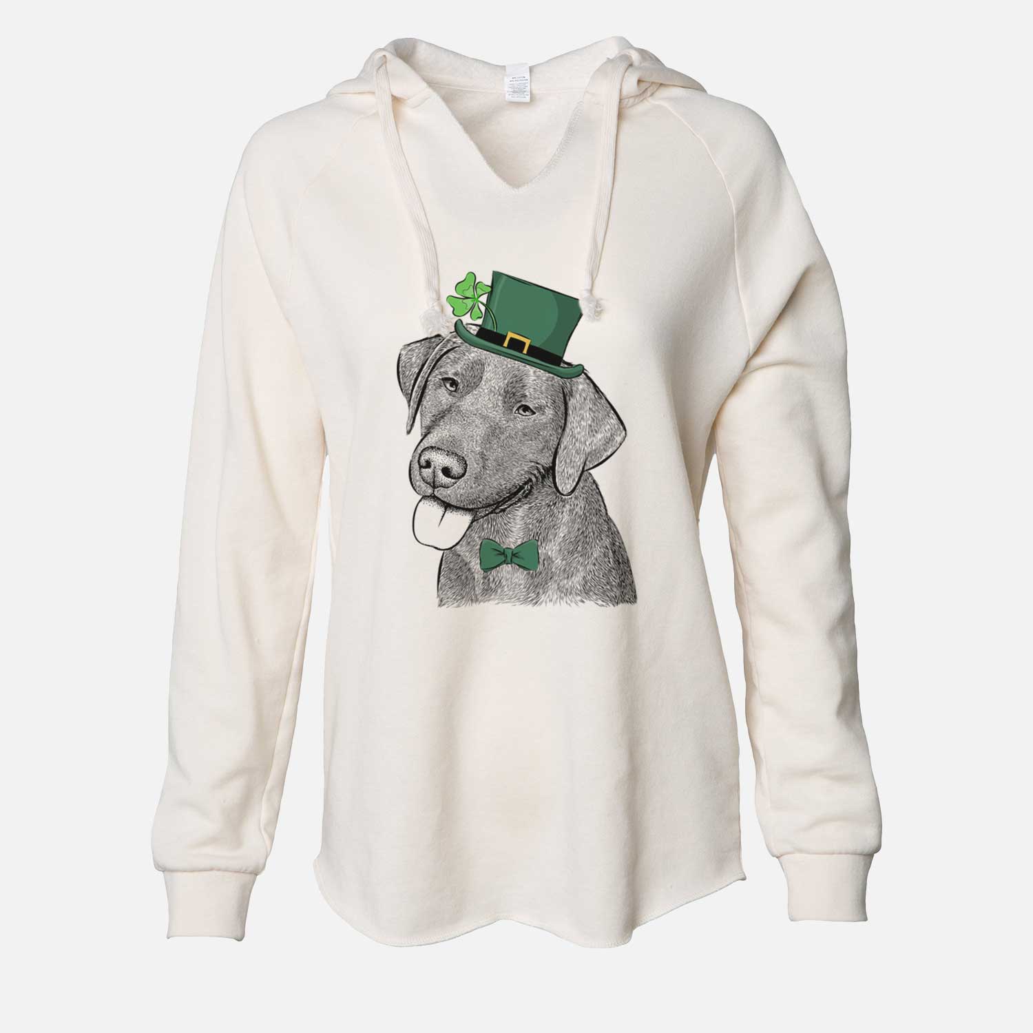 St. Patrick's Zeppelin the Black Labrador - Cali Wave Hooded Sweatshirt