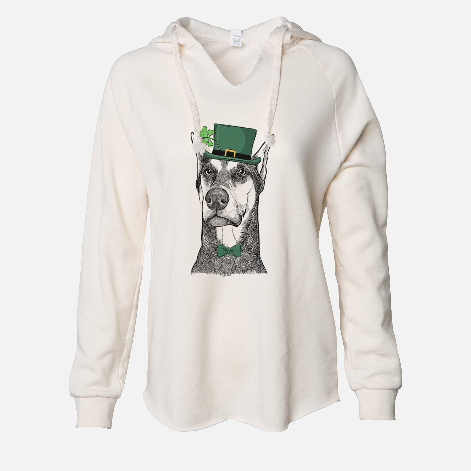 St. Patrick's Zeus the Doberman Pinscher - Cali Wave Hooded Sweatshirt