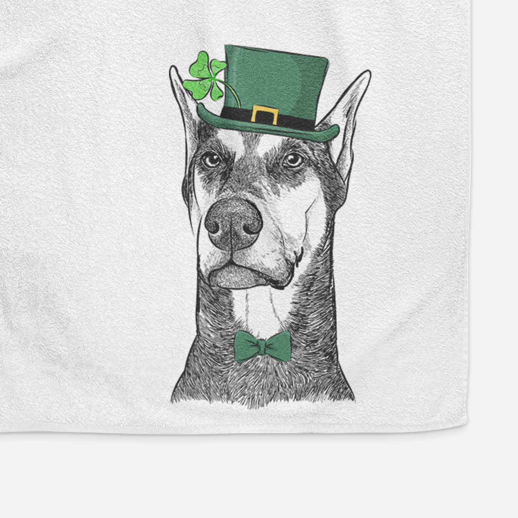 Zeus the Doberman Pinscher Decorative Hand Towel