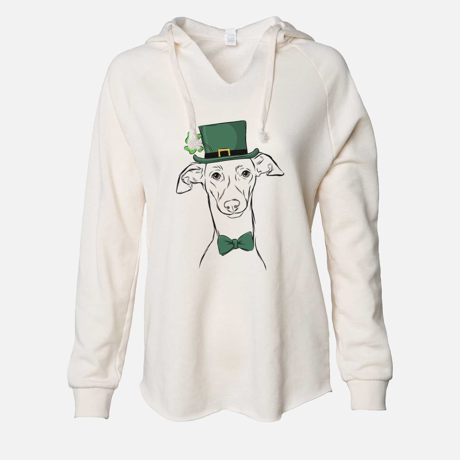 St. Patrick's Ziggie the Italian Greyhound - Cali Wave Hooded Sweatshirt