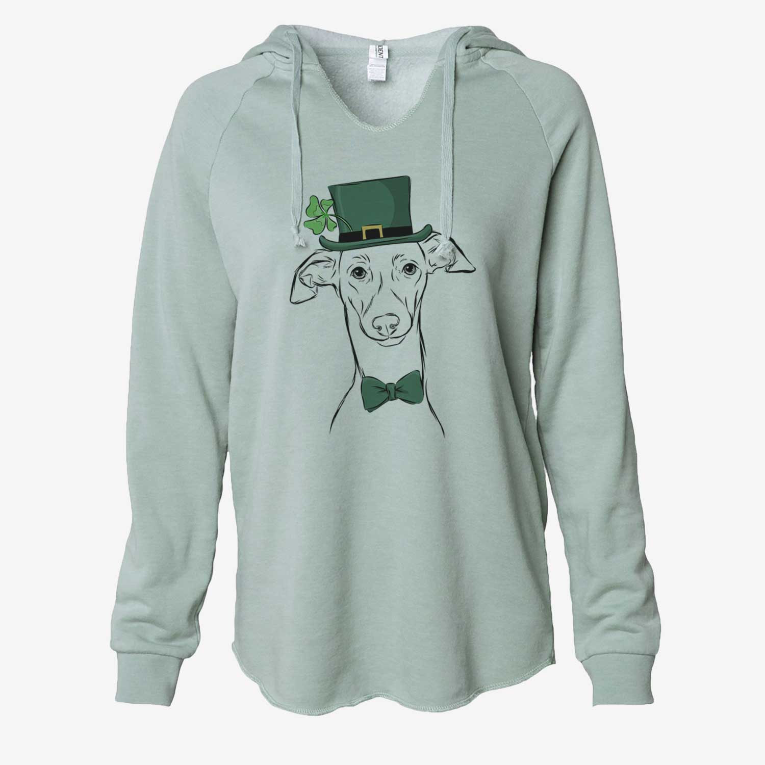 St. Patrick's Ziggie the Italian Greyhound - Cali Wave Hooded Sweatshirt