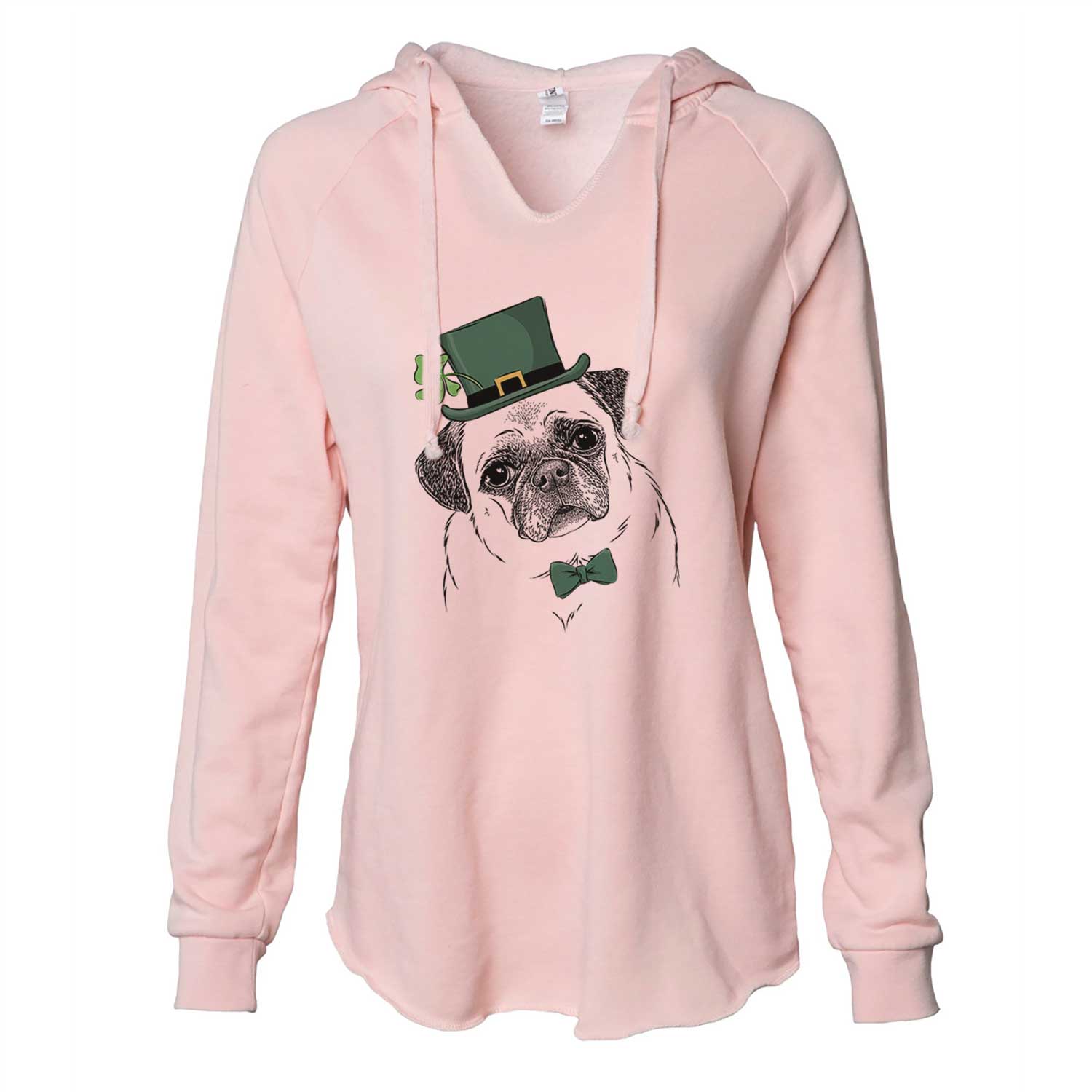 St. Patrick's Zoey the Pug - Cali Wave Hooded Sweatshirt