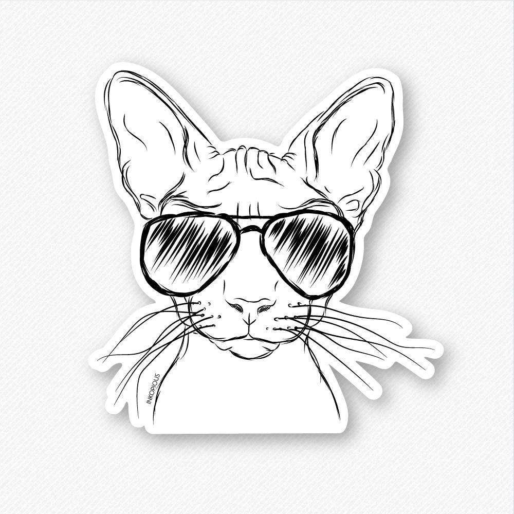 Sammy the Sphynx Cat - Decal Sticker