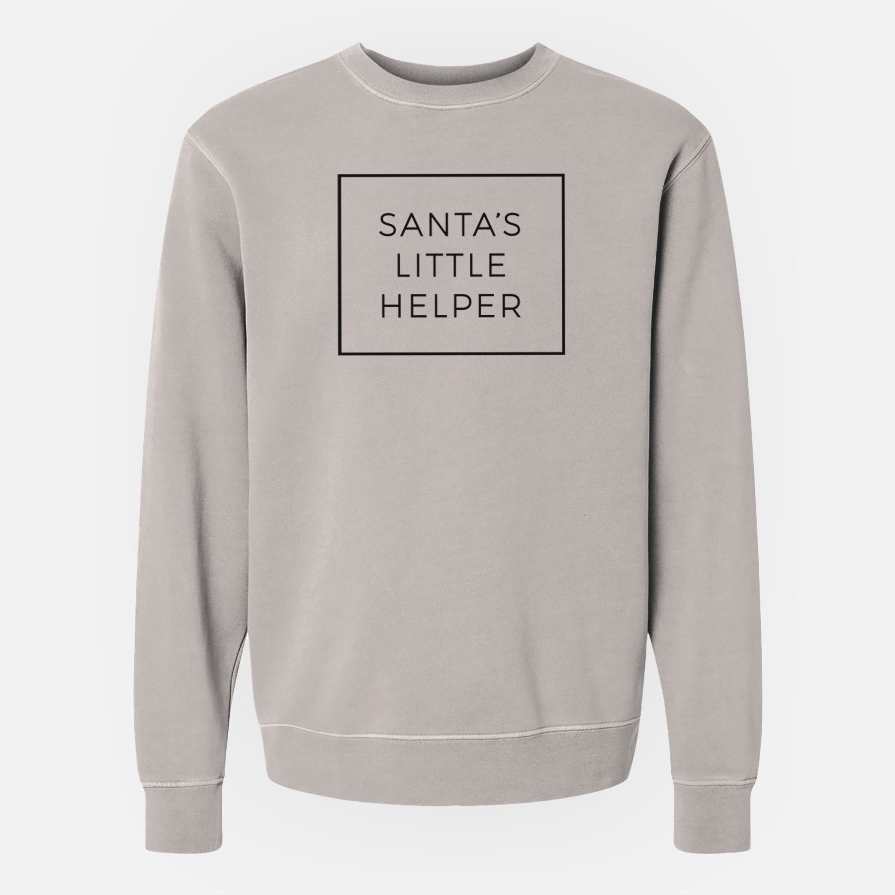 Santa's Little Helper Boxed - Unisex Pigment Dyed Crew Sweatshirt