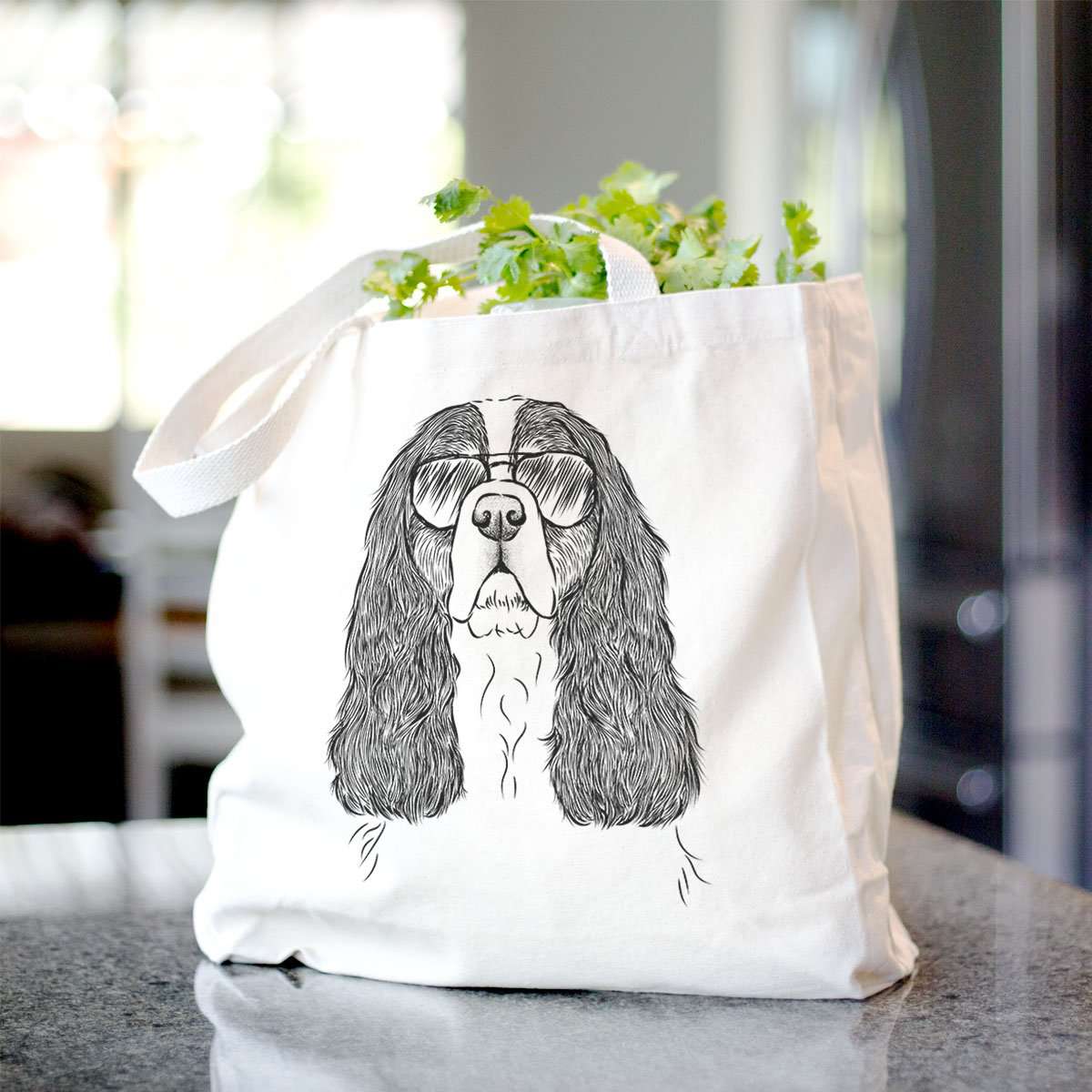 Sebastian the Cavalier King Charles Spaniel  - Tote Bag