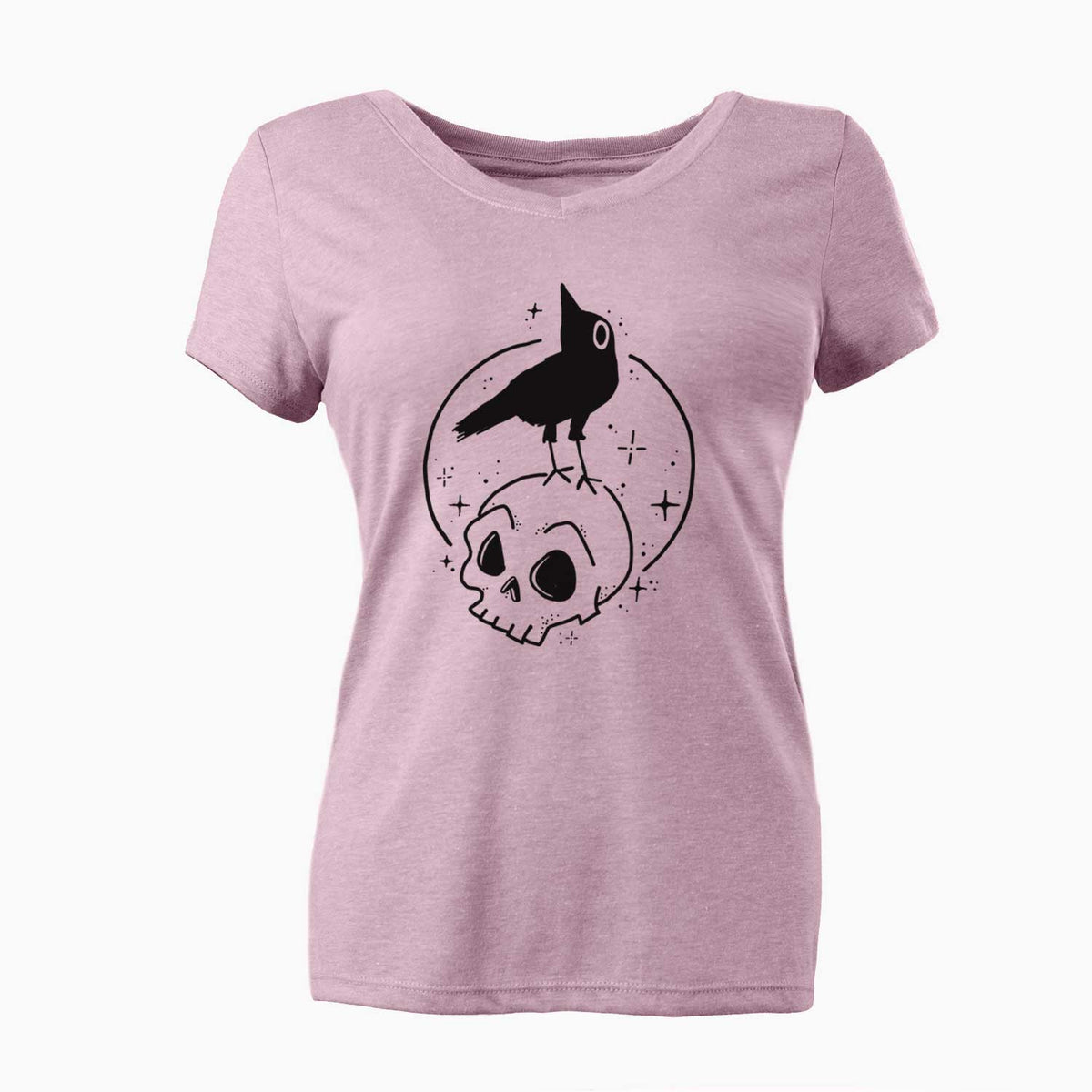 Skull Raven - Women's V-neck Shirt