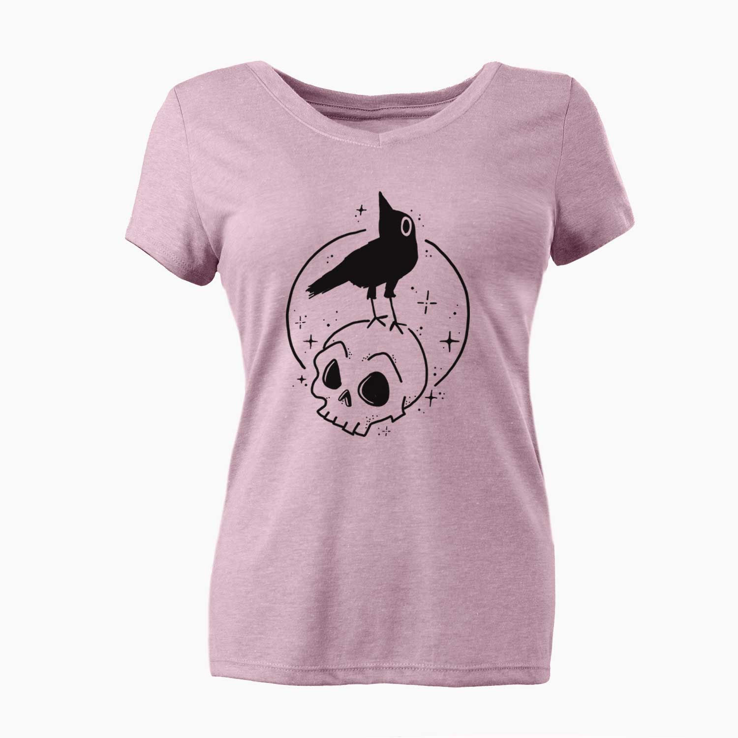 Skull Raven - Women's V-neck Shirt