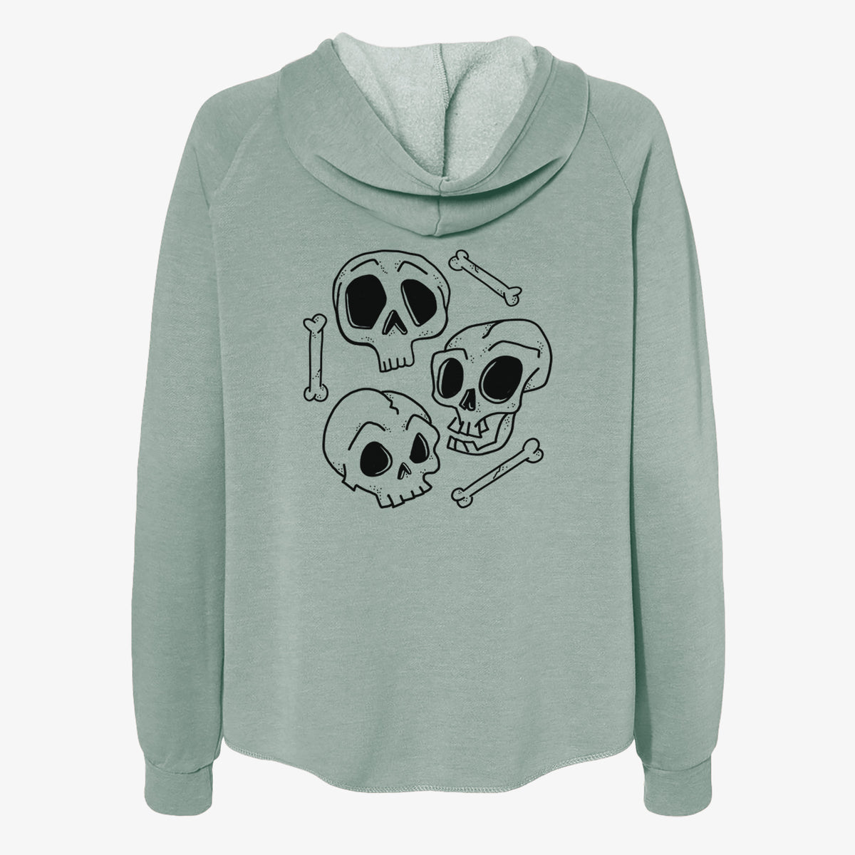 Skull Trio - Women's Cali Wave Zip-Up Sweatshirt