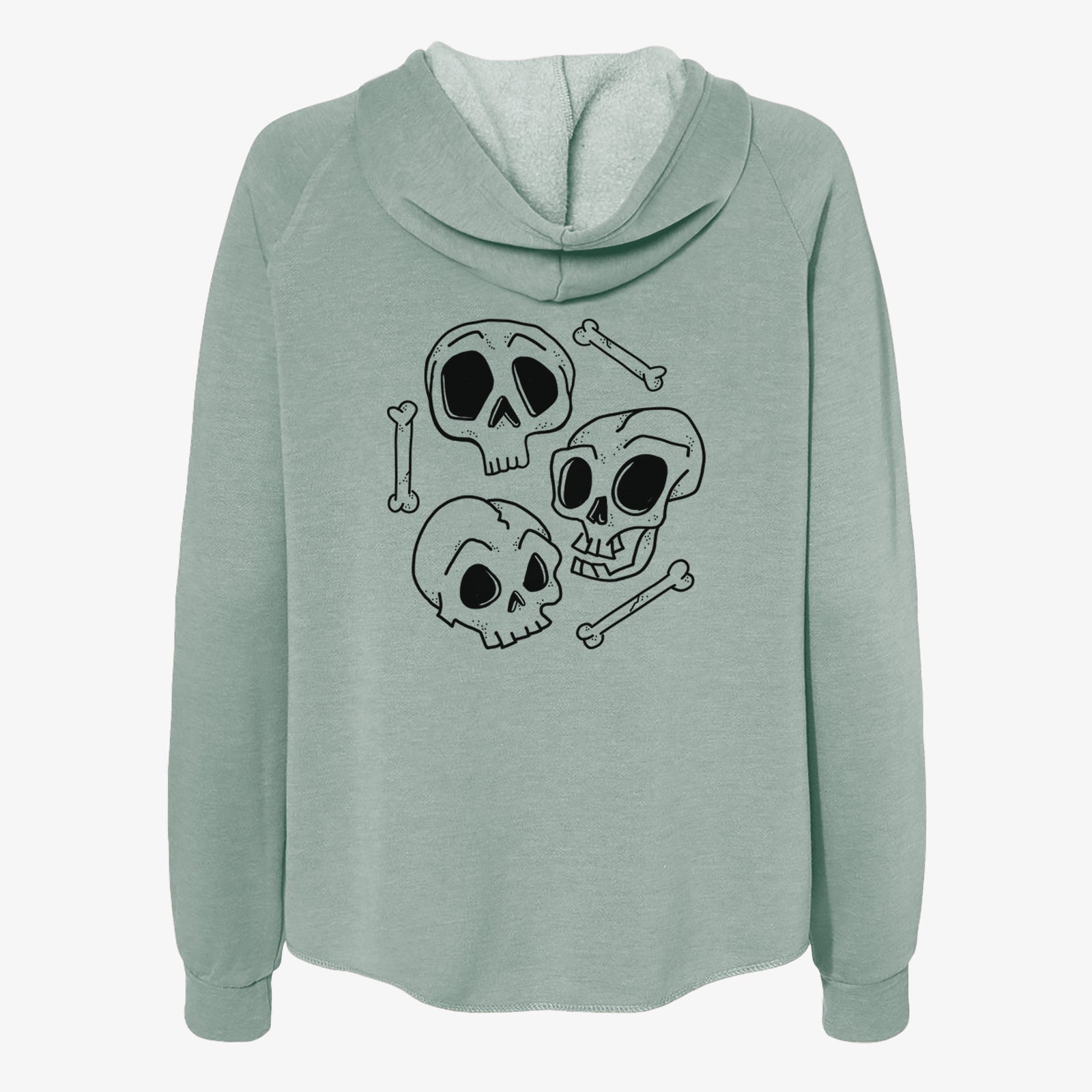 Skull Trio - Women's Cali Wave Zip-Up Sweatshirt