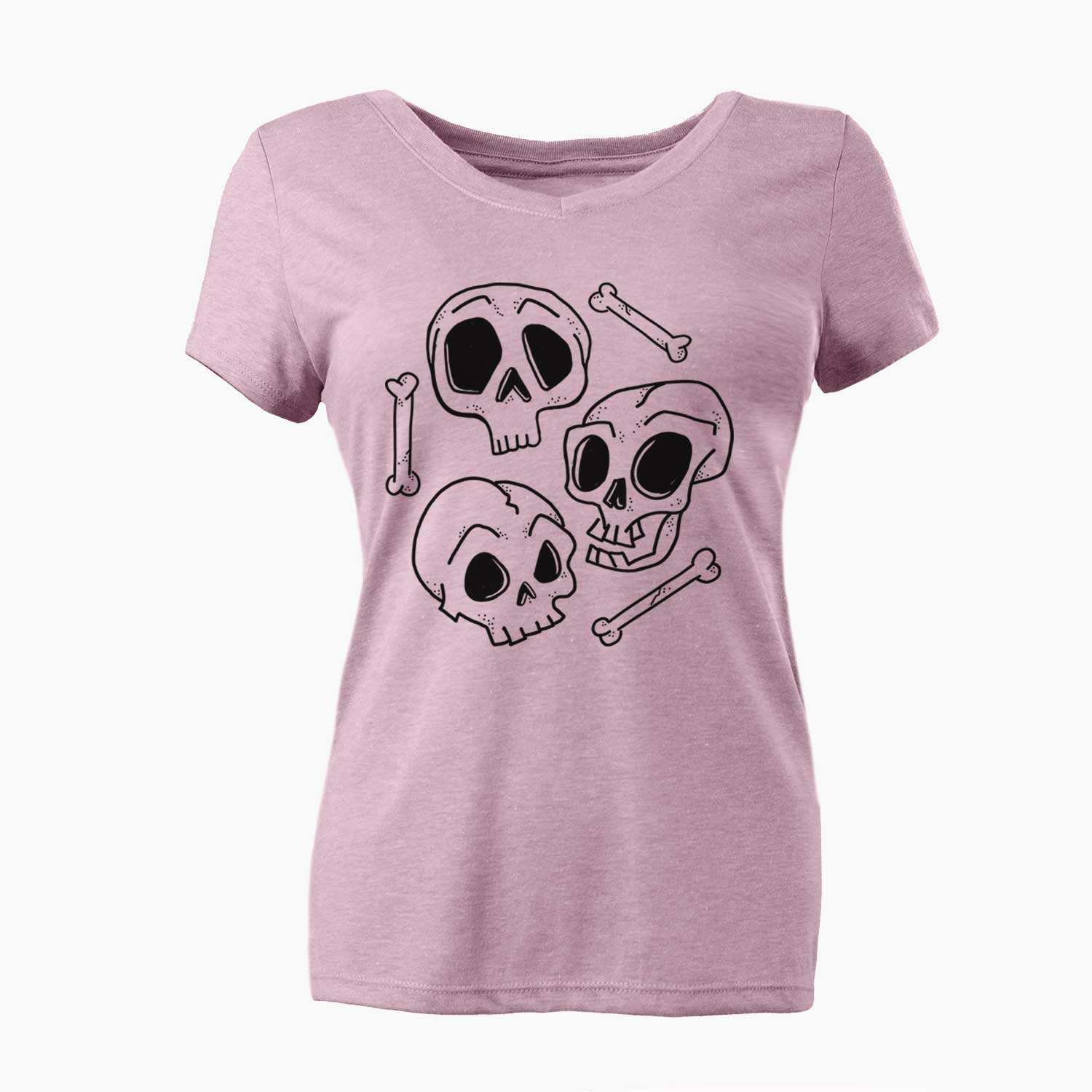 Skull Trio - Women's V-neck Shirt