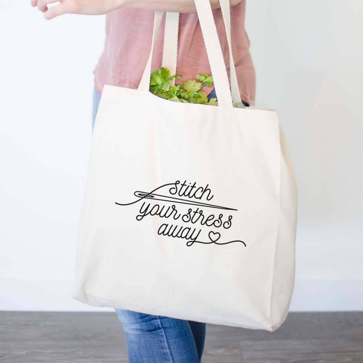 Stitch Your Stress Away- Tote Bag