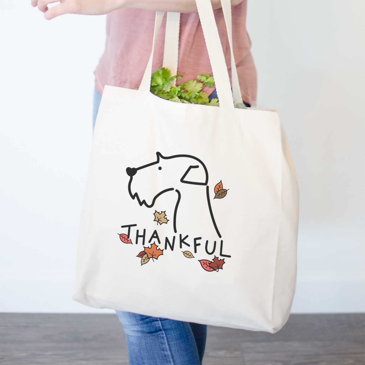 Thankful Airedale Terrier - Tote Bag