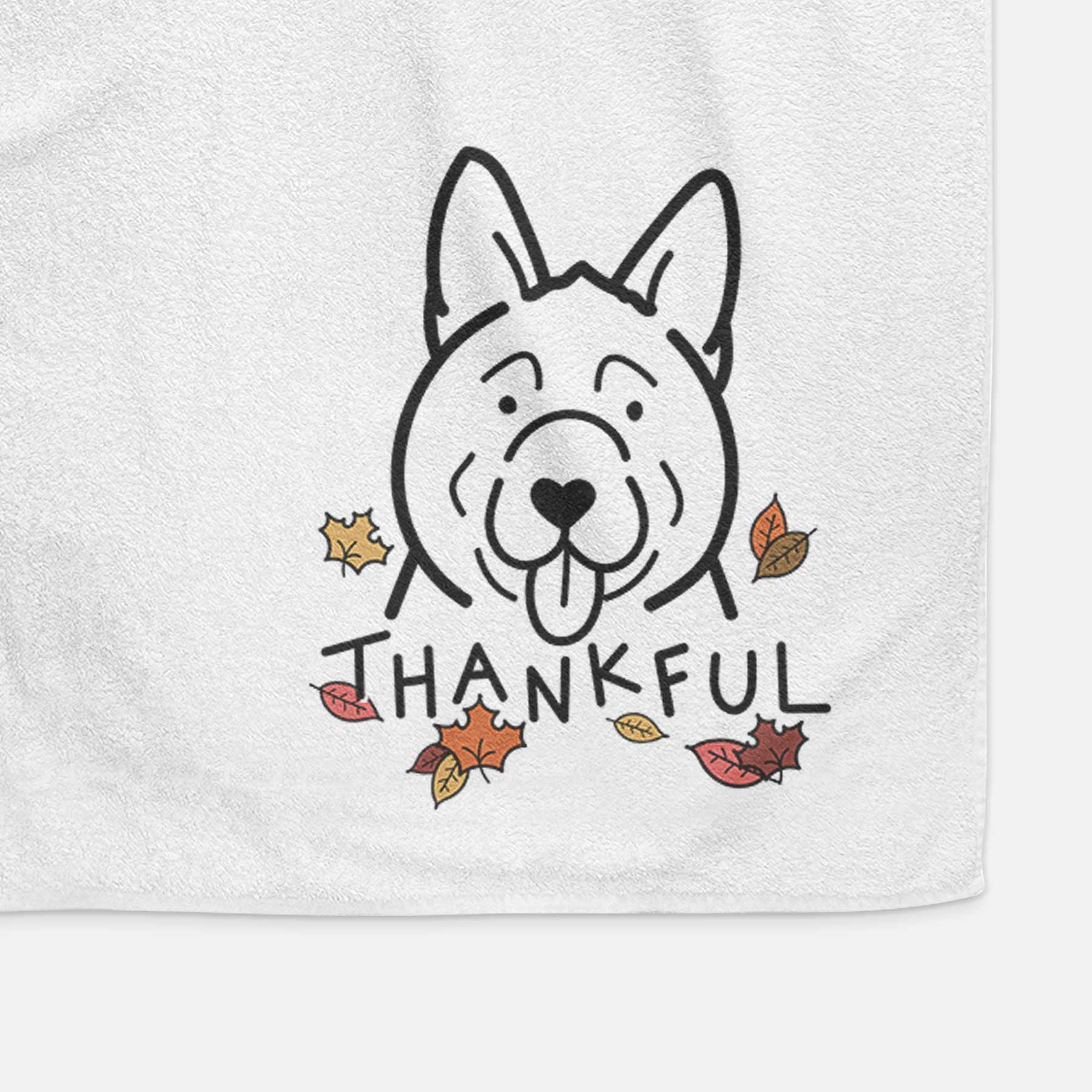 Thankful Akita - Decorative Hand Towel