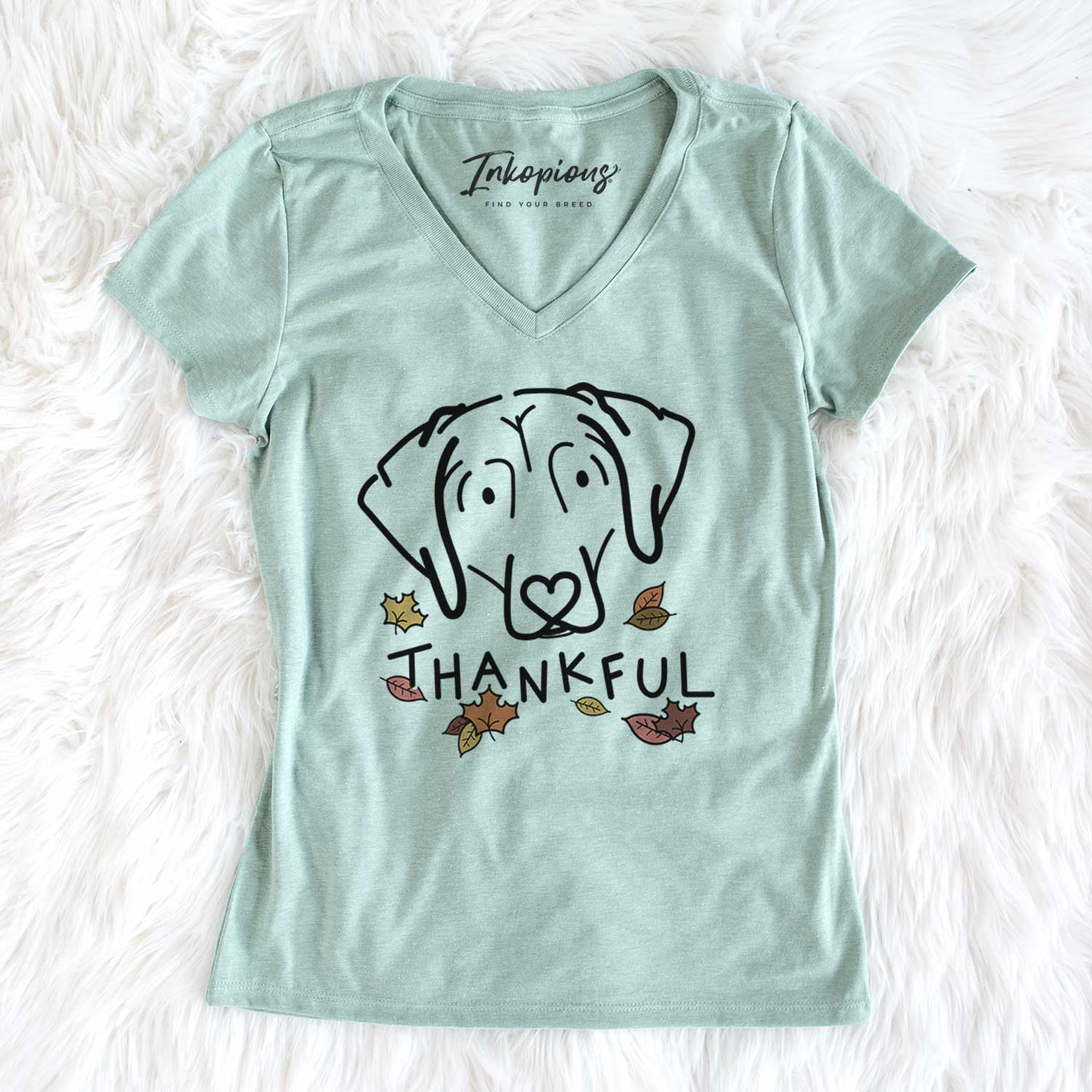 Thankful Beagle - Aly - Women's V-neck Shirt