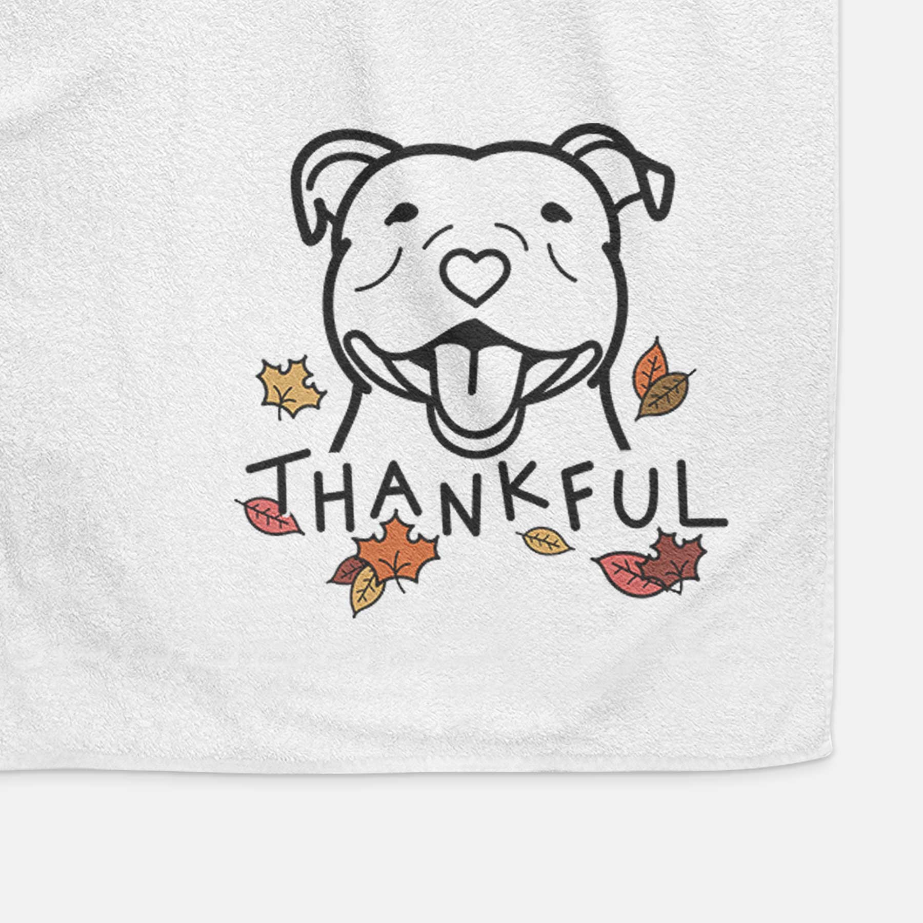 Thankful Happy American Staffordshire Terrier - Decorative Hand Towel