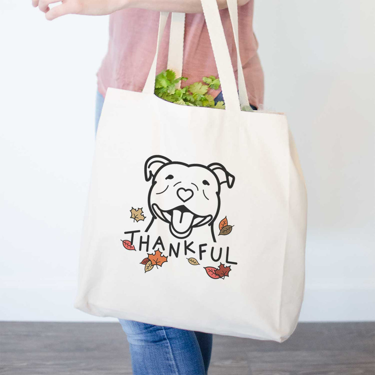 Thankful Happy American Staffordshire Terrier - Tote Bag