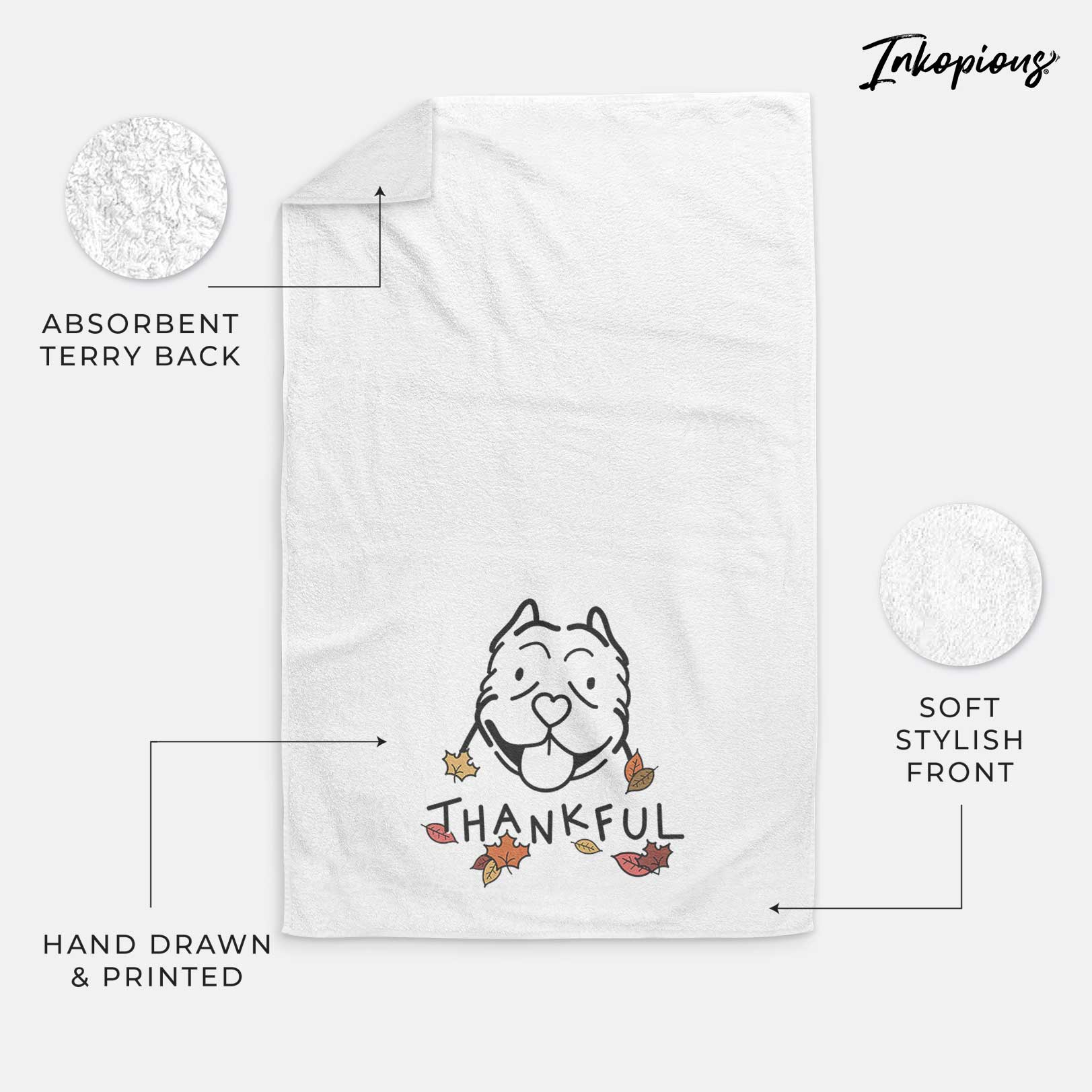 Thankful American Bully - Decorative Hand Towel