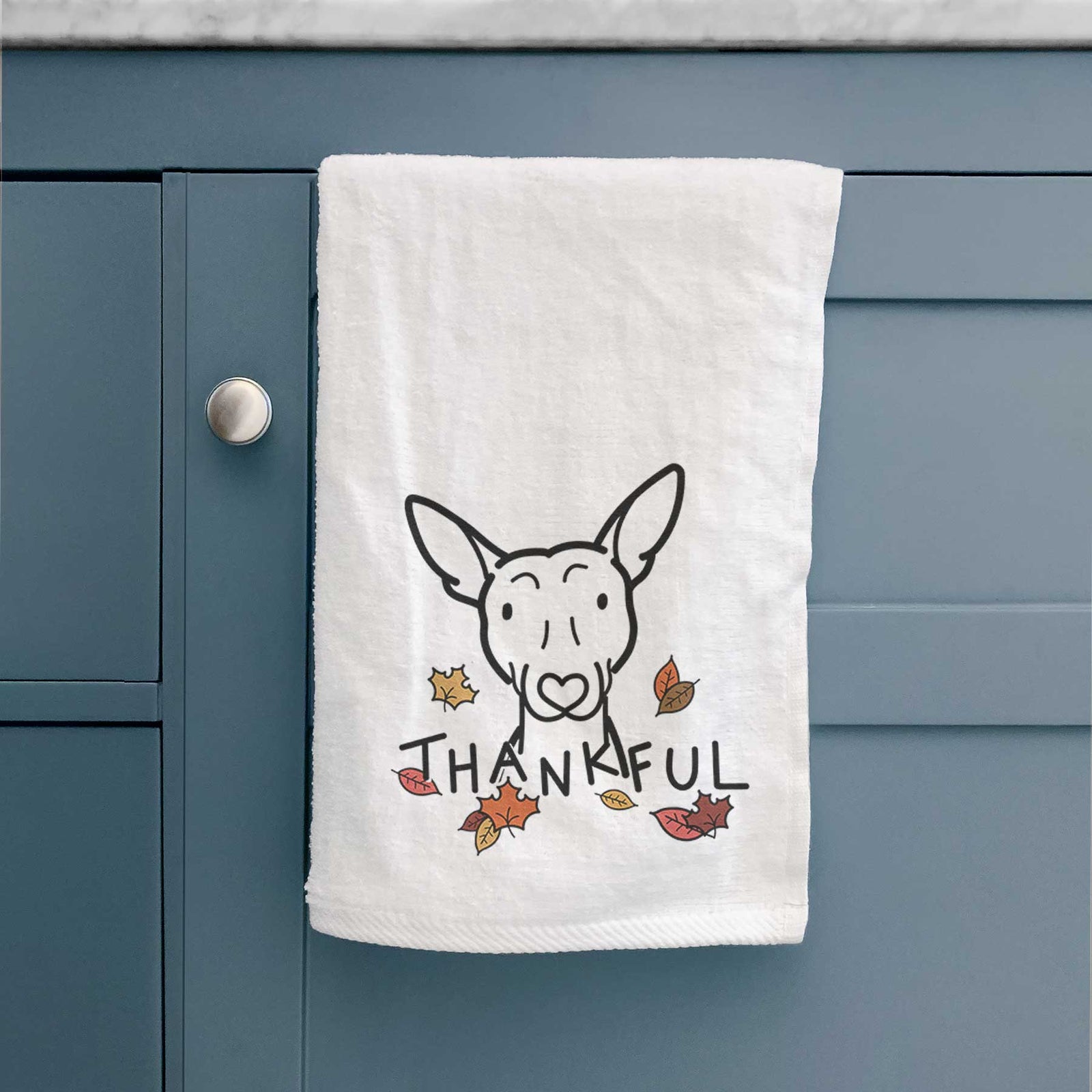 Thankful American Hairless Terrier - Decorative Hand Towel