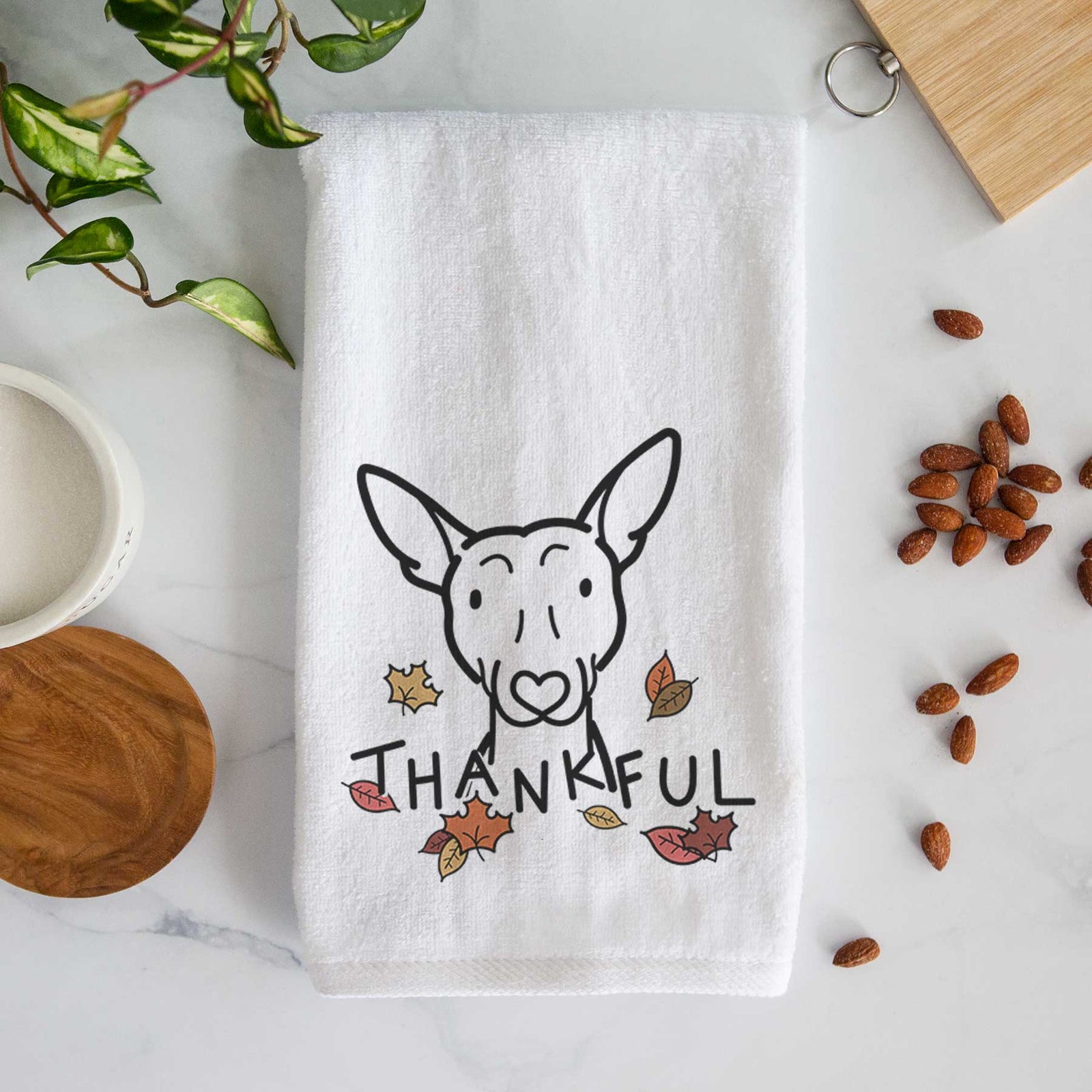 Thankful American Hairless Terrier - Decorative Hand Towel