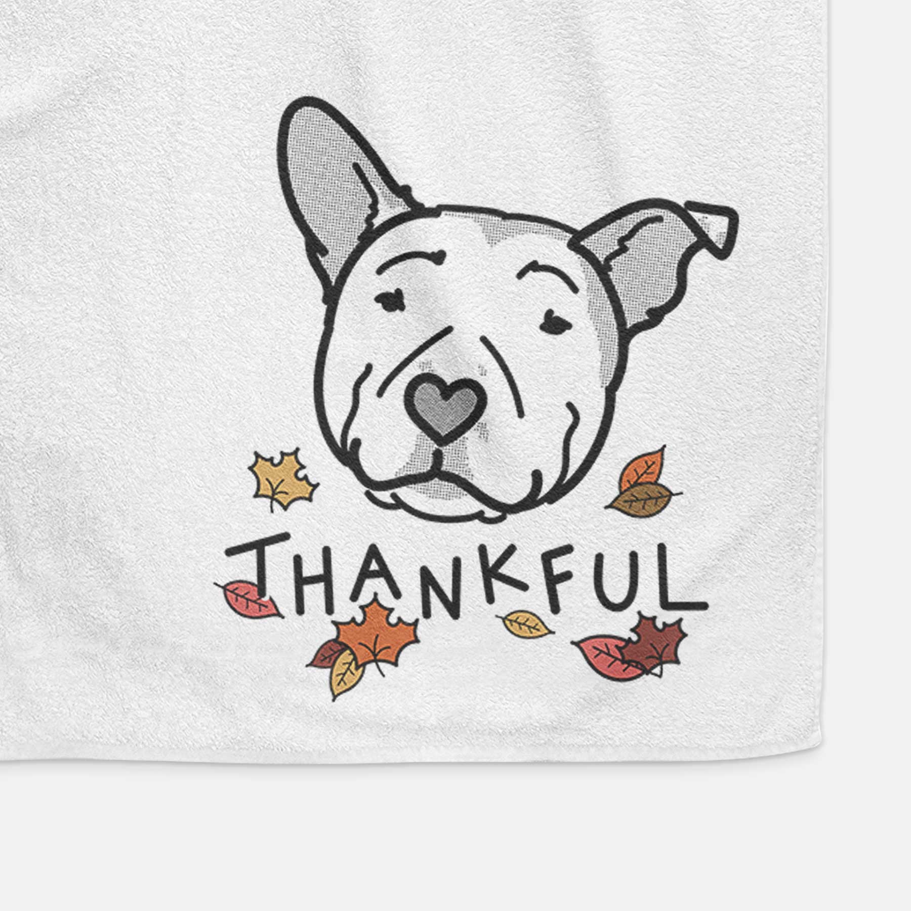 Thankful Pitbull - Archer - Decorative Hand Towel