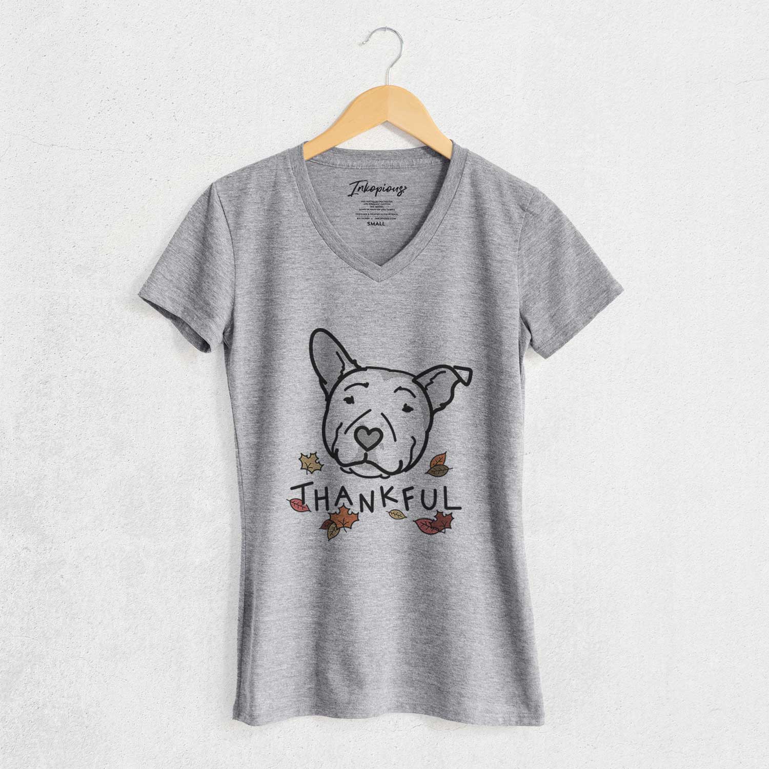 Thankful Pitbull - Archer - Women's V-neck Shirt