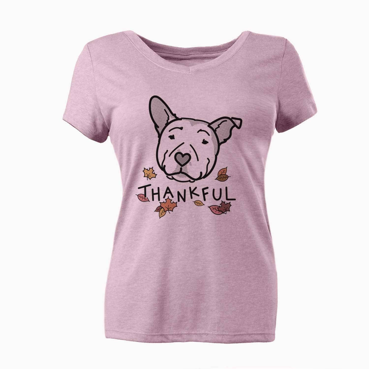 Thankful Pitbull - Archer - Women's V-neck Shirt