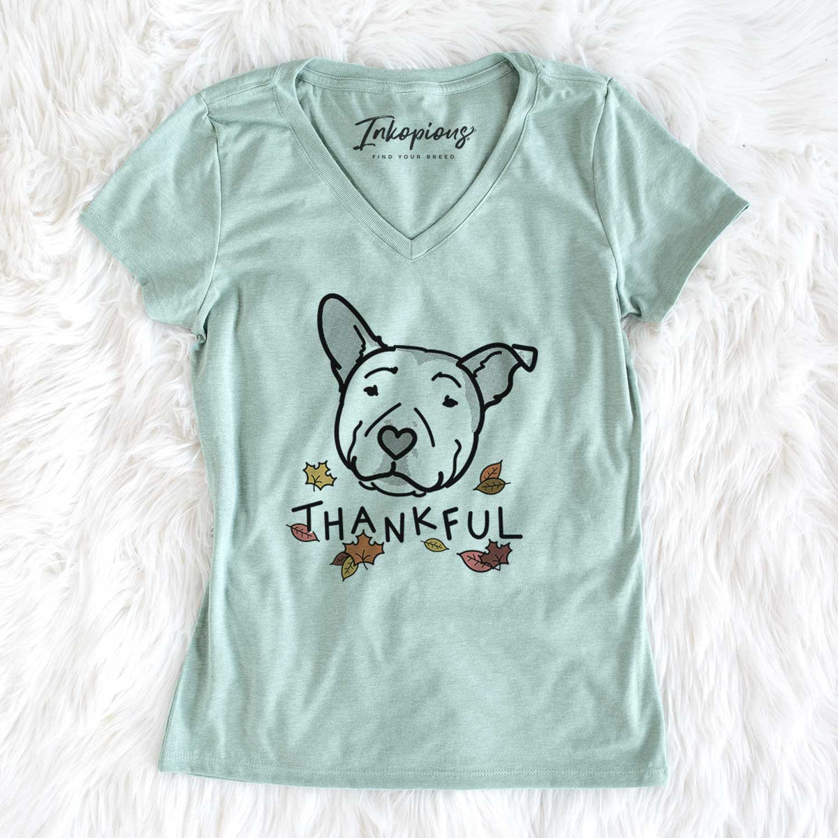 Thankful Pitbull - Archer - Women&#39;s V-neck Shirt