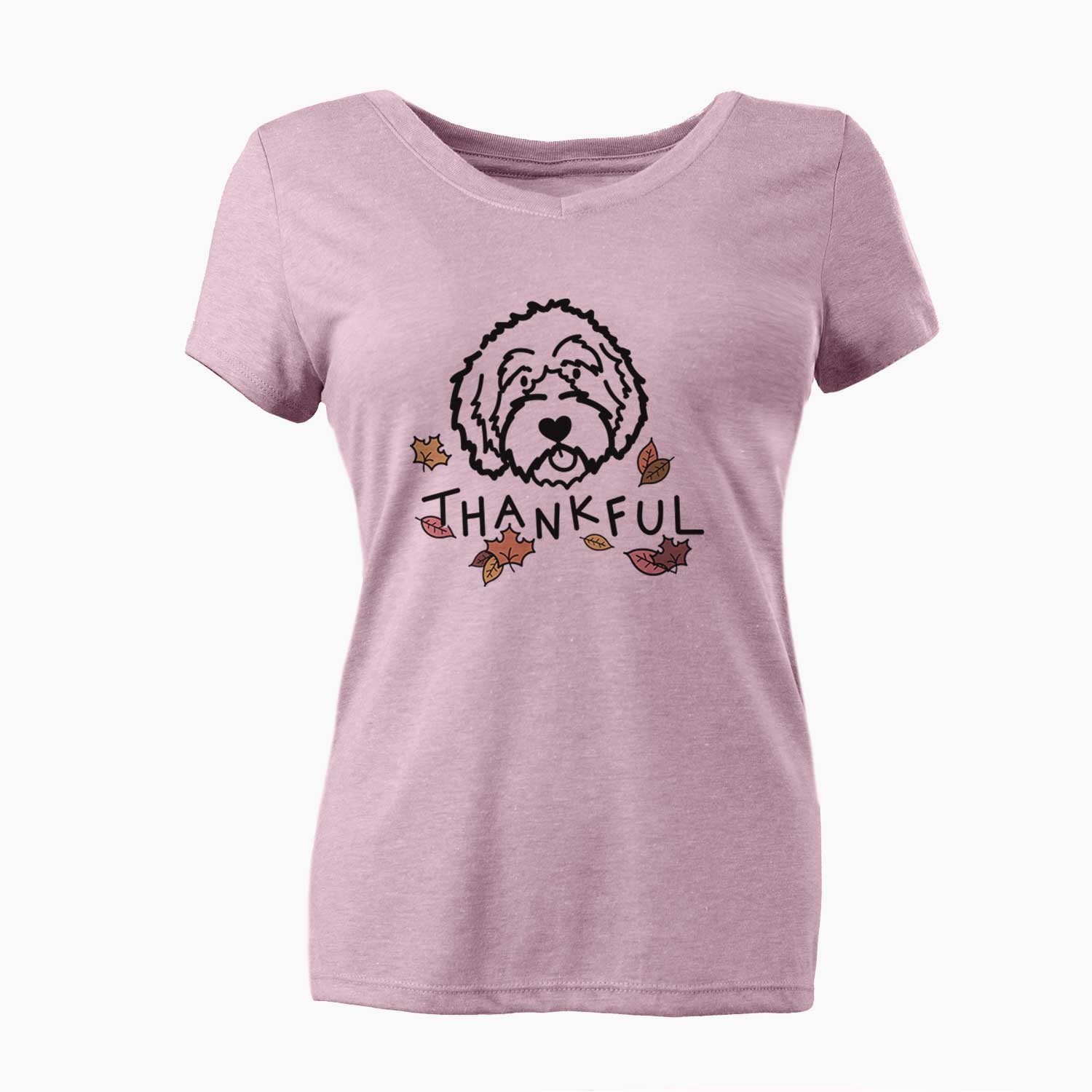 Thankful Aussiedoodle - Women's V-neck Shirt