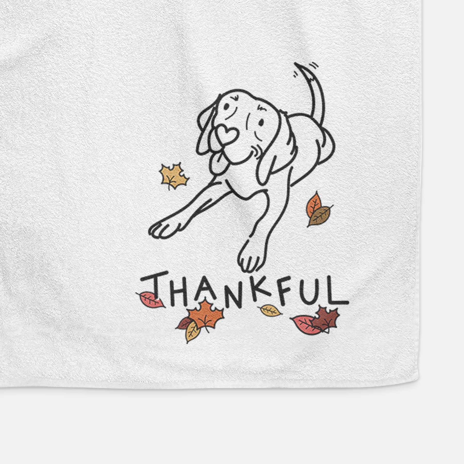 Thankful Beagle - Bagel - Decorative Hand Towel