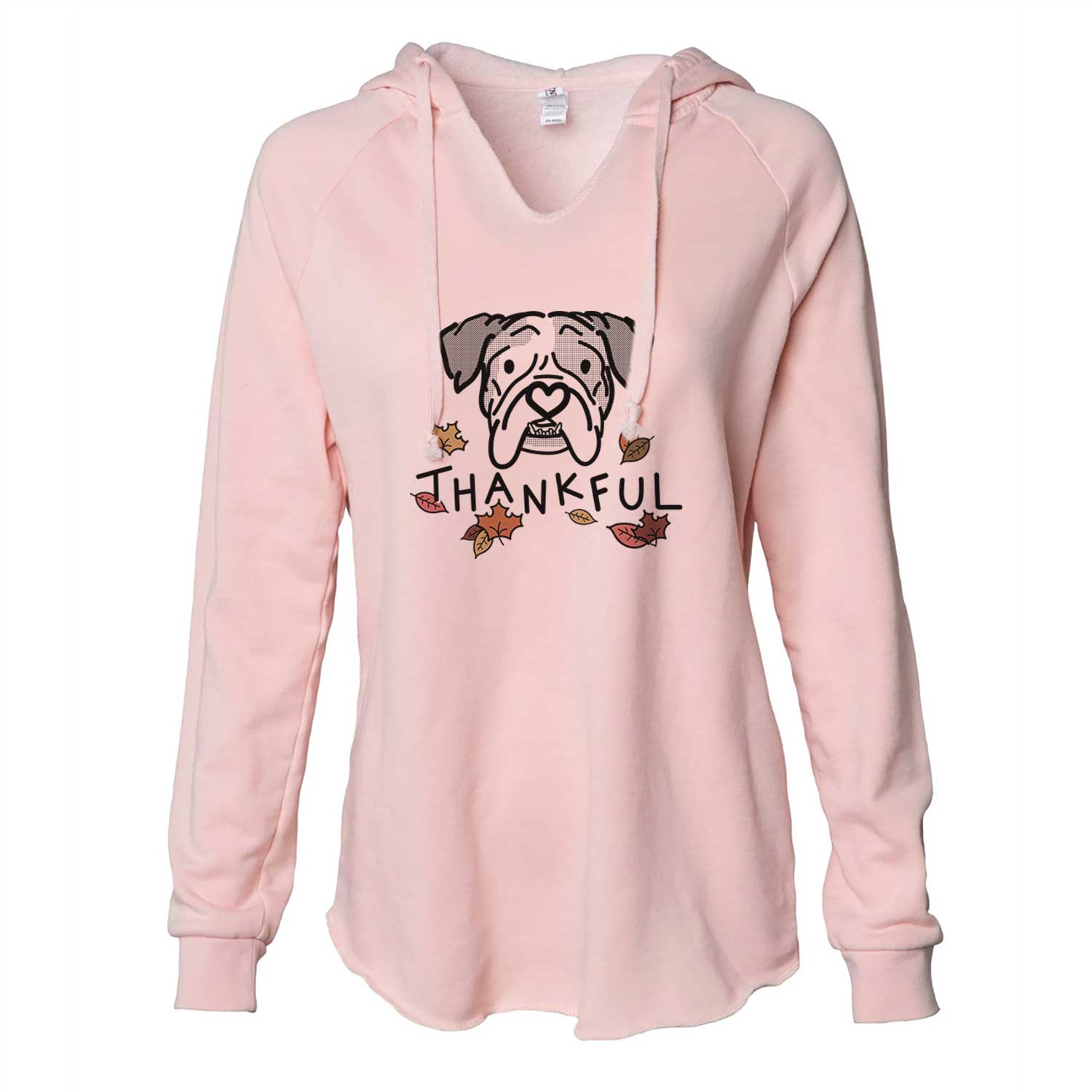 Thankful English Bulldog - Bailey - Cali Wave Hooded Sweatshirt