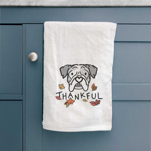 Thankful English Bulldog - Bailey - Hand Towel