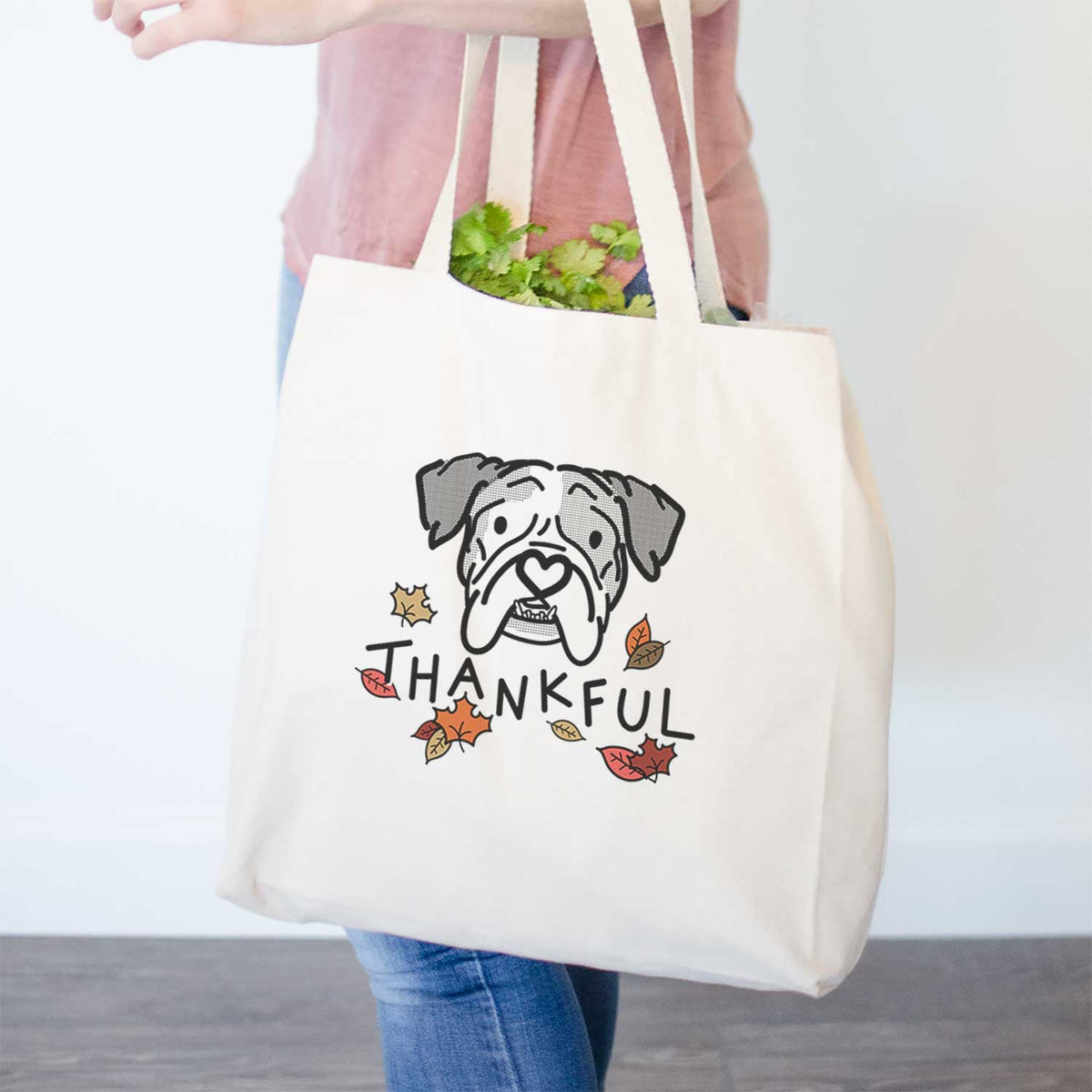 Thankful English Bulldog - Bailey - Tote Bag