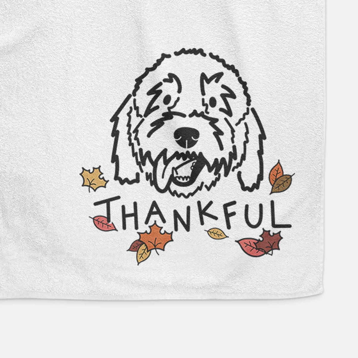 Thankful Goldendoodle - Barry - Decorative Hand Towel