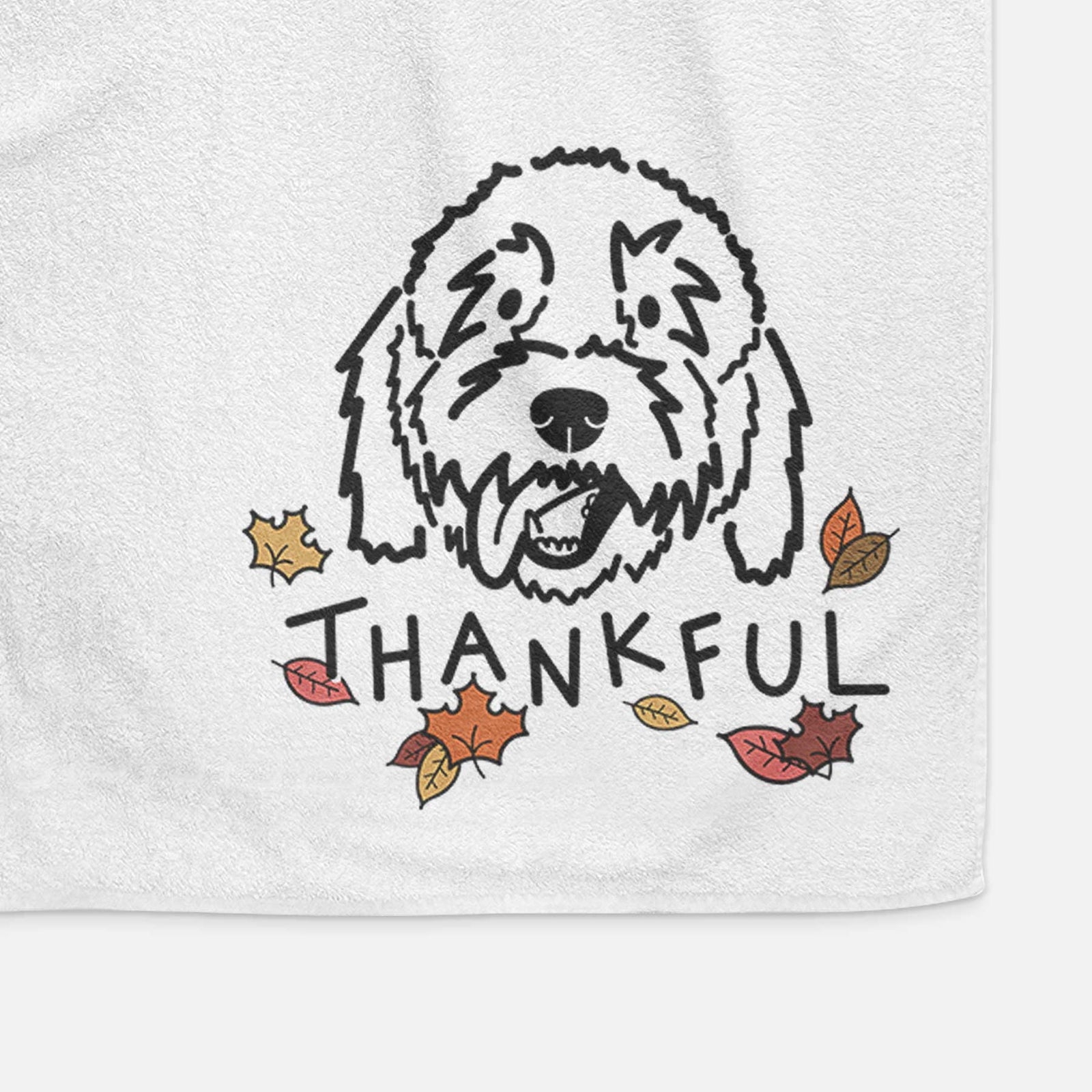 Thankful Goldendoodle - Barry - Decorative Hand Towel