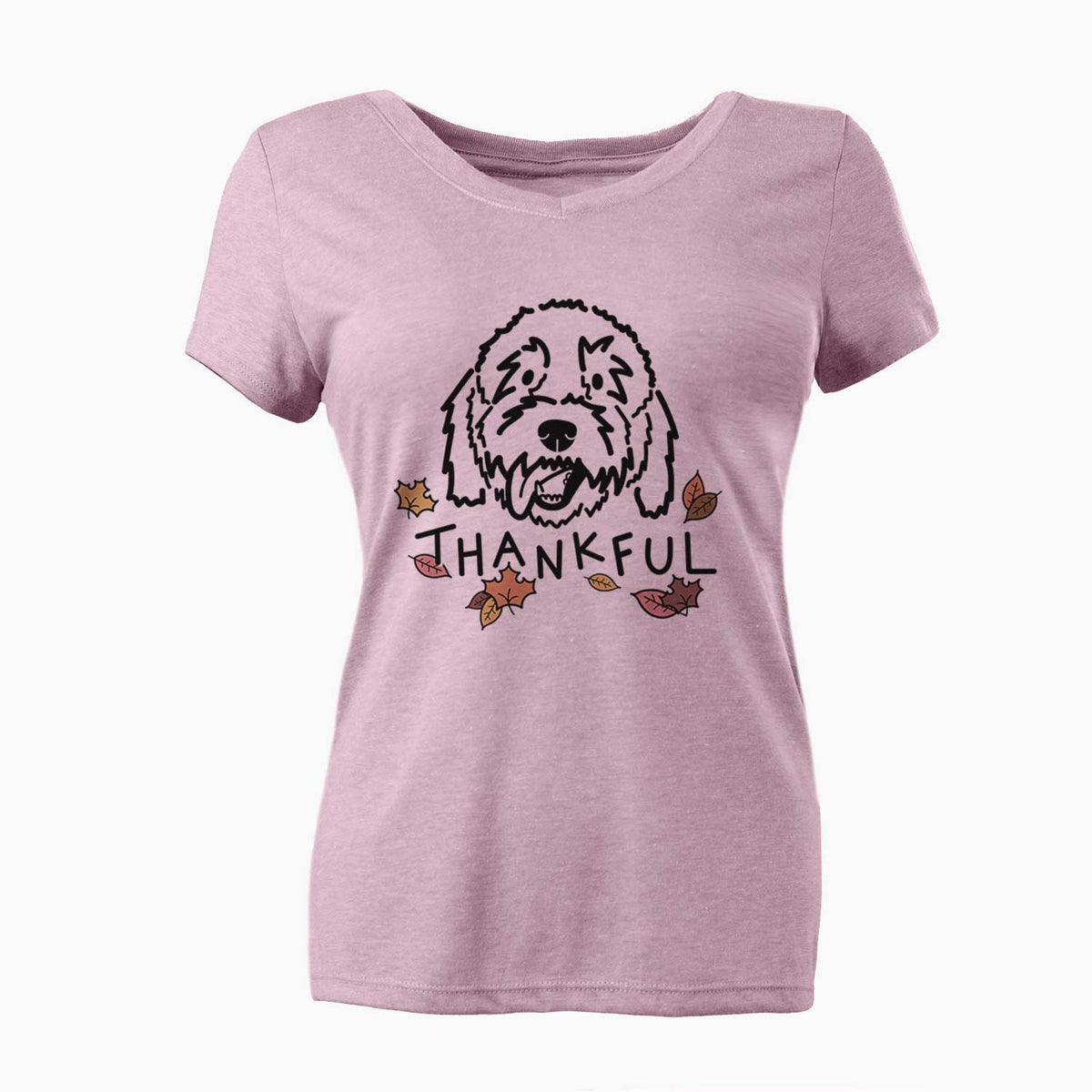 Thankful Goldendoodle - Barry - Women's V-neck Shirt