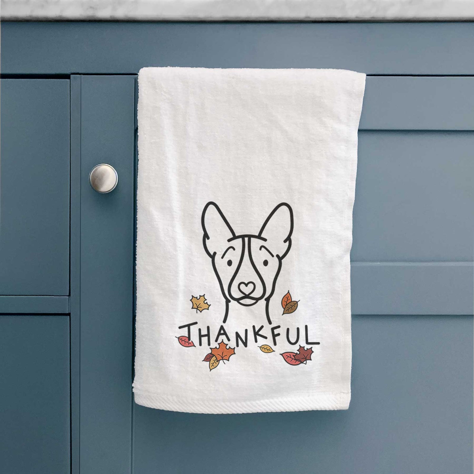 Thankful Basenji - Decorative Hand Towel