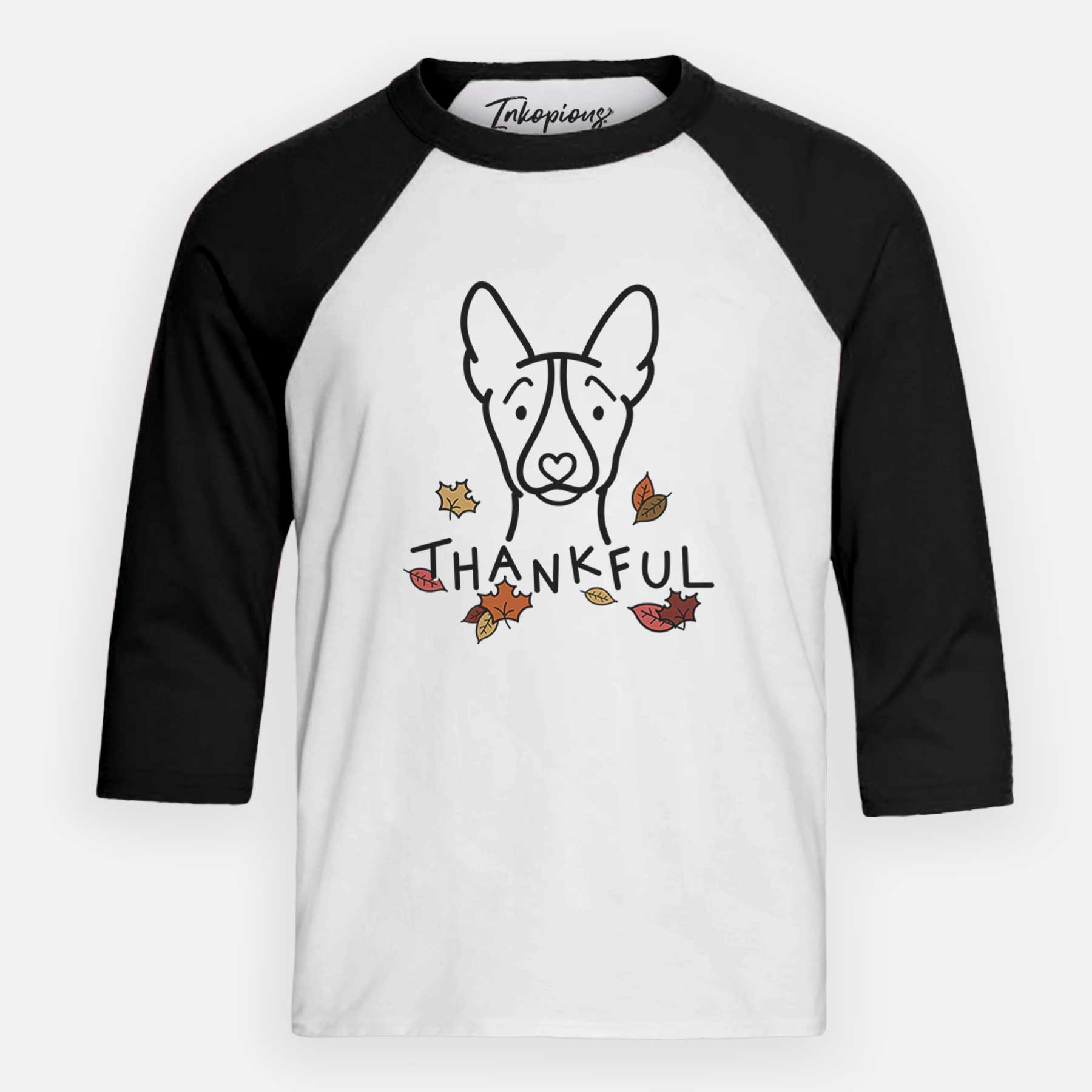 Thankful Basenji - Youth 3/4 Long Sleeve