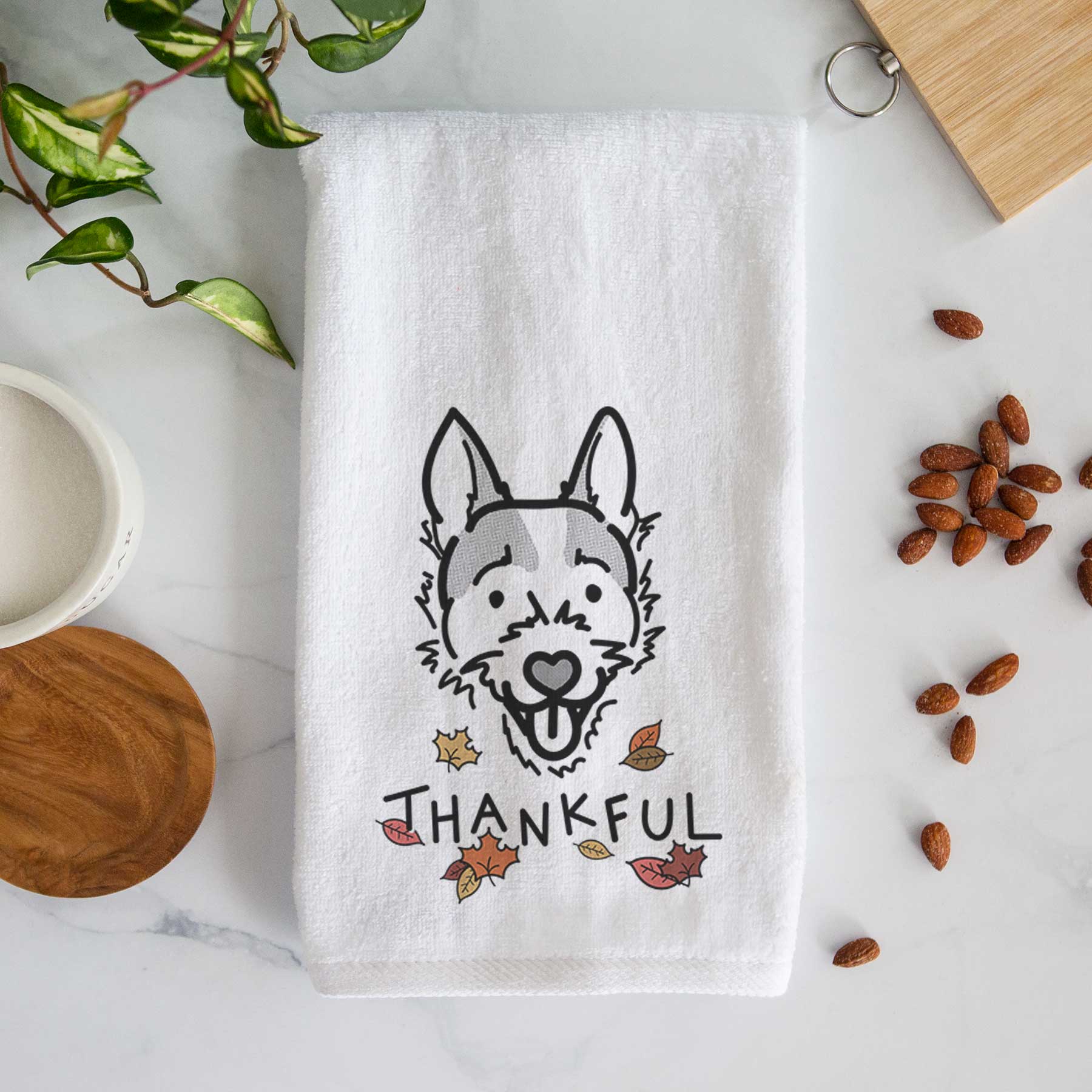 Thankful Jack Russell Terrier - Baxter - Decorative Hand Towel