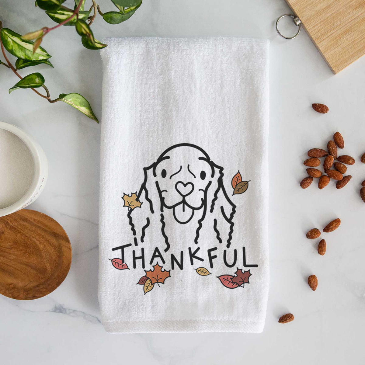 Thankful American Cocker Spaniel - Bella - Decorative Hand Towel