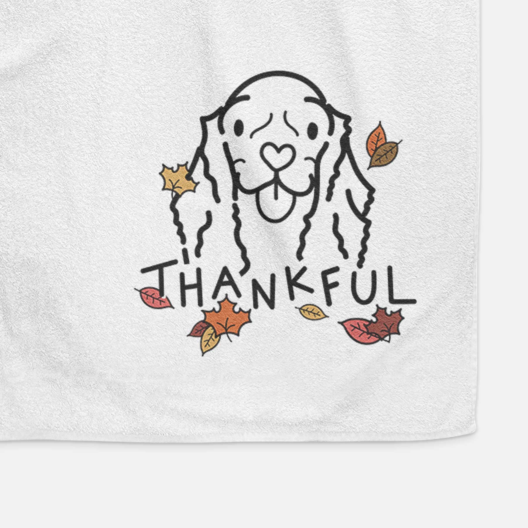 Thankful American Cocker Spaniel - Bella - Decorative Hand Towel