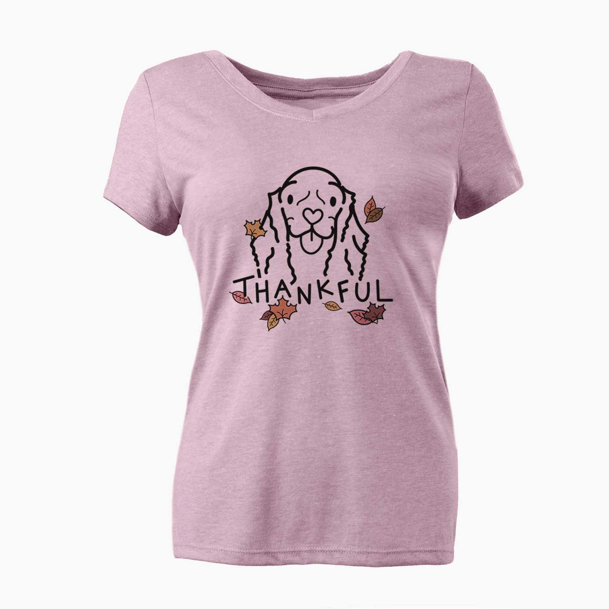 Thankful American Cocker Spaniel - Bella - Women's V-neck Shirt