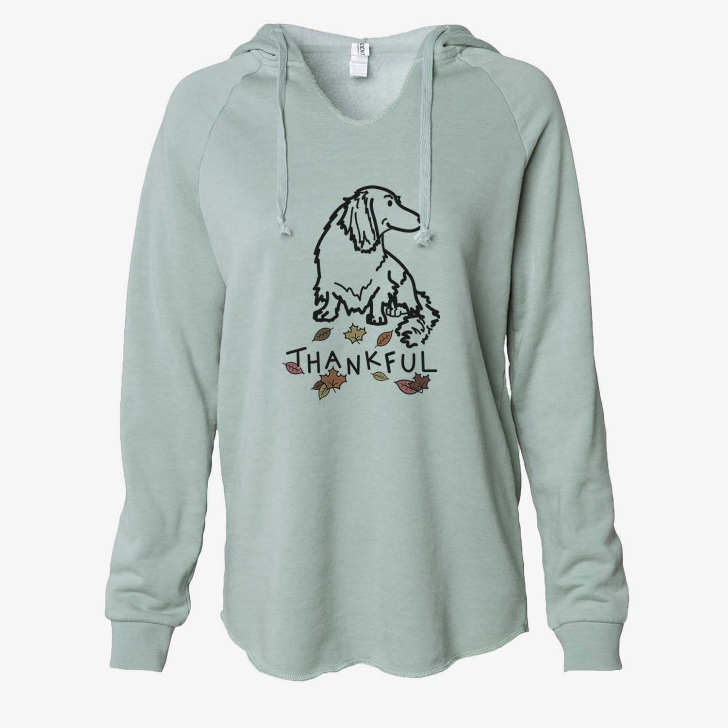 Thankful Dachshund - Bella - Cali Wave Hooded Sweatshirt